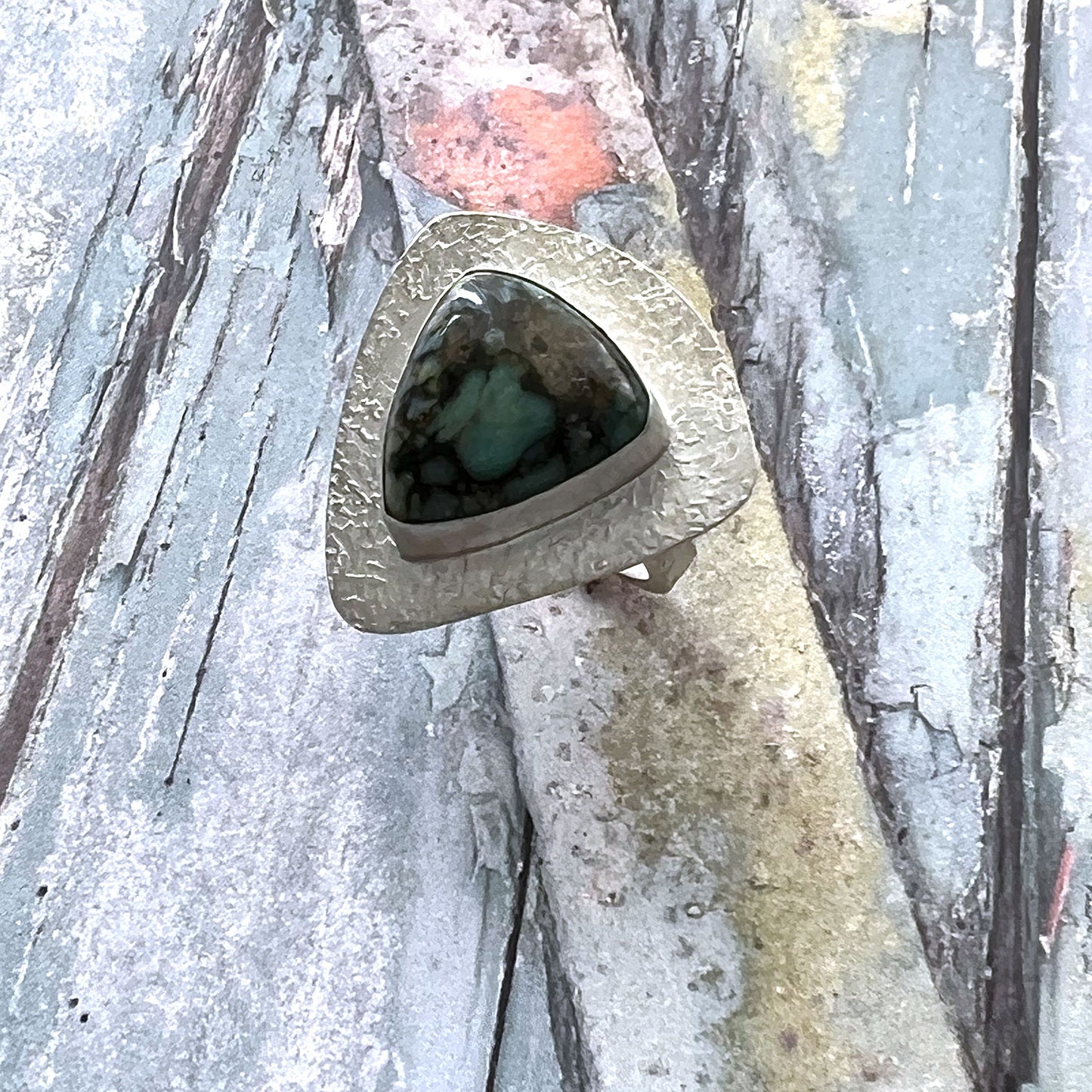 STERLING SILVER SEVEN DWARFS VARISCITE RING - JOYFUL TALISMAN