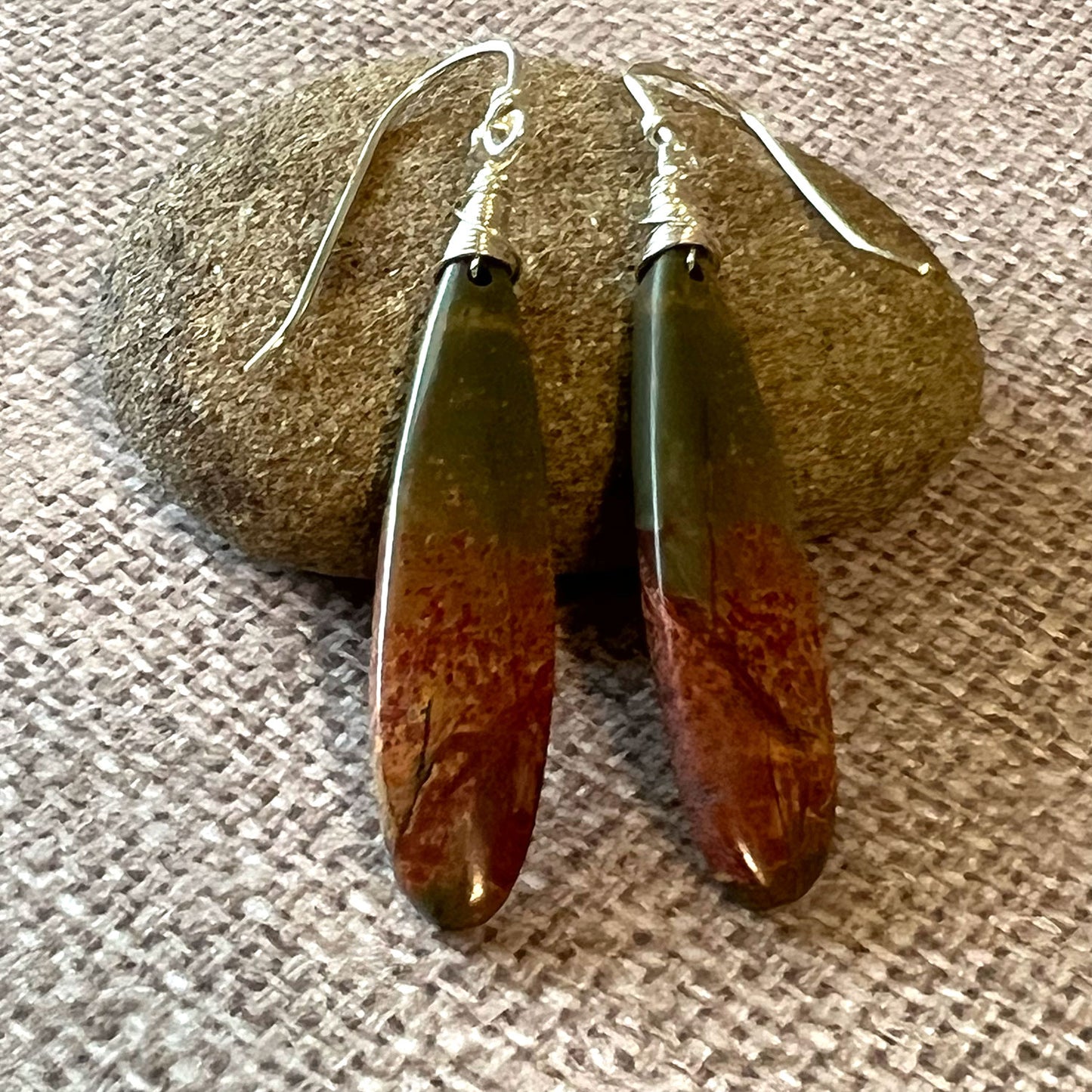GEMSTONE LONG DROP EARRINGS - TALISMAN JEWELRY