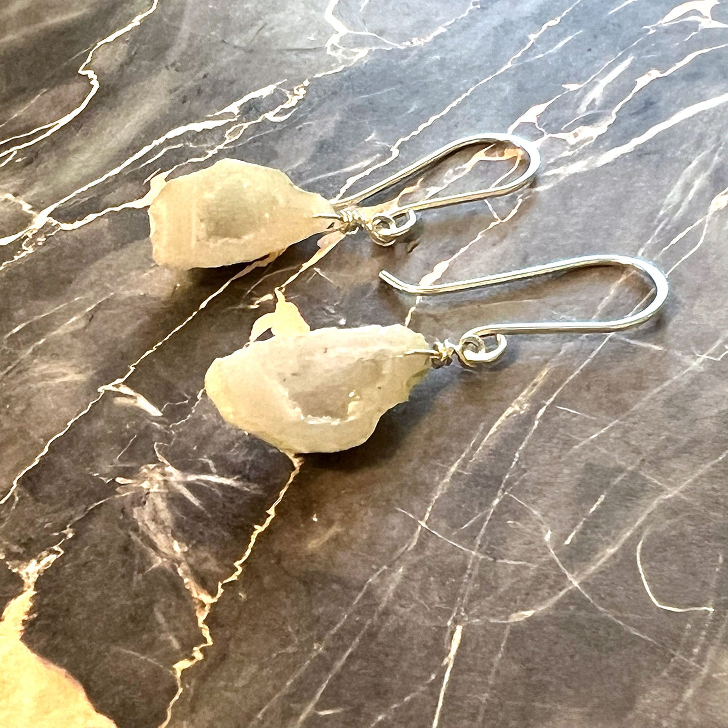 STERLING SILVER DRUZY EARRINGS - AS ABOVE SO BELOW TALISMAN