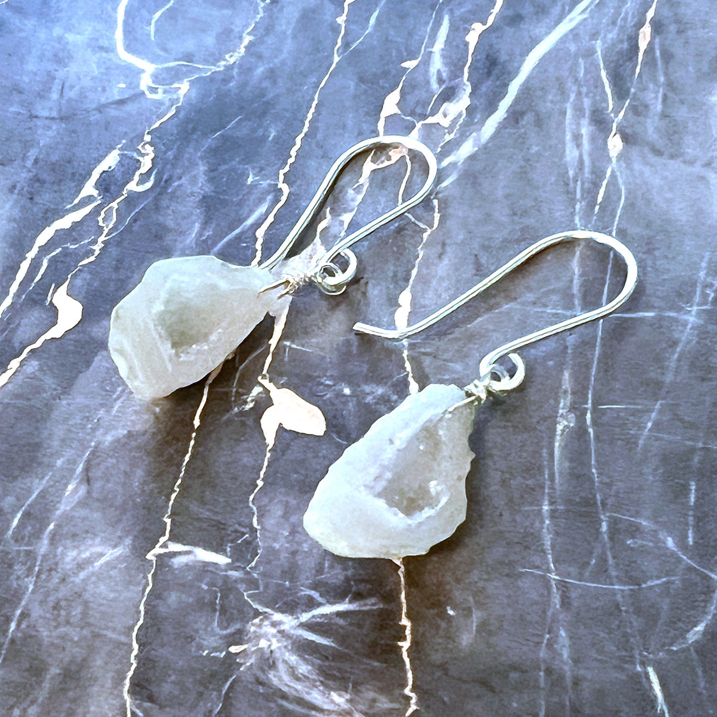 STERLING SILVER DRUZY EARRINGS - AS ABOVE SO BELOW TALISMAN