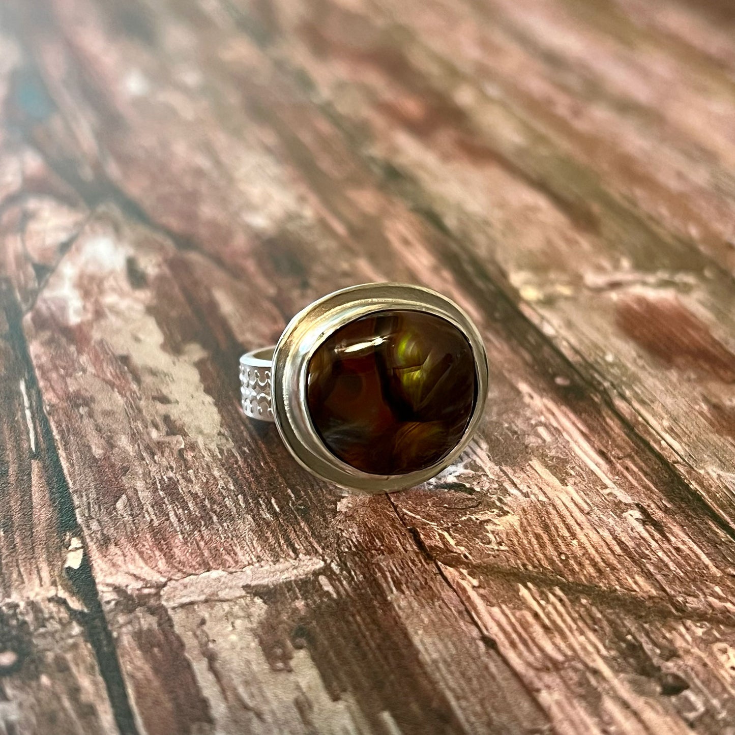 STERLING SILVER FIRE AGATE RINGS - PROTECTIVE EMBRACE TALISMAN