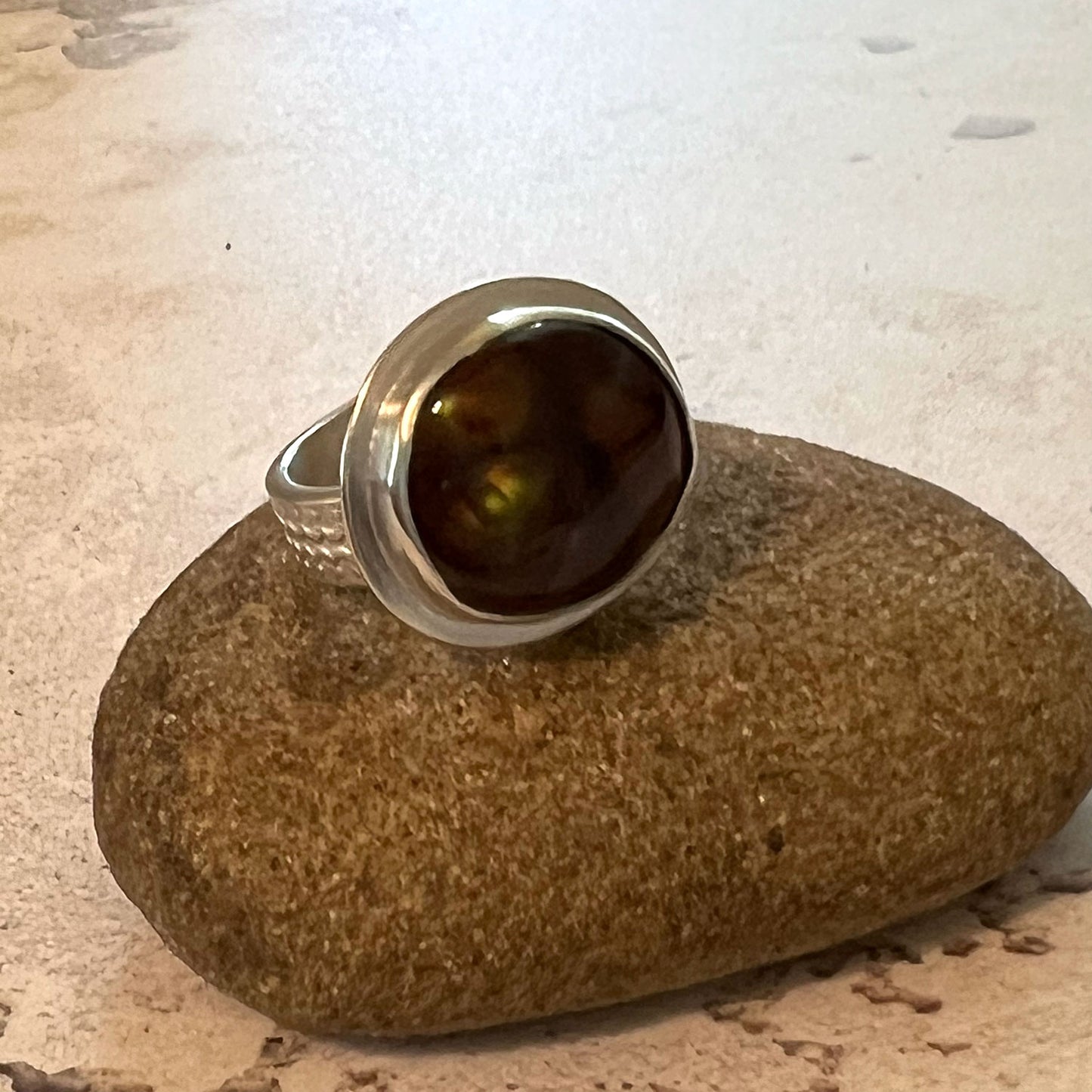 STERLING SILVER FIRE AGATE RINGS - PROTECTIVE EMBRACE TALISMAN