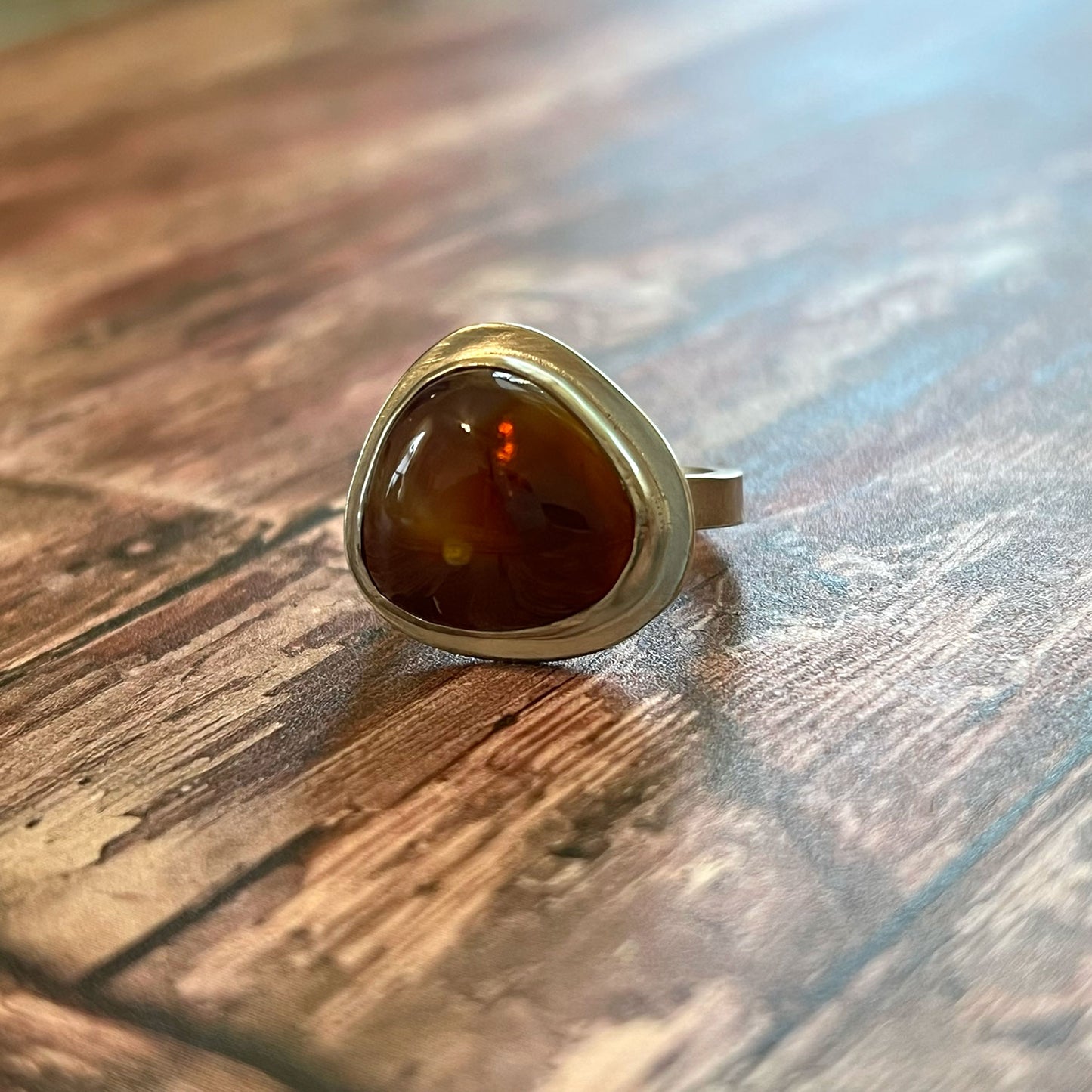 STERLING SILVER FIRE AGATE RINGS - PROTECTIVE EMBRACE TALISMAN