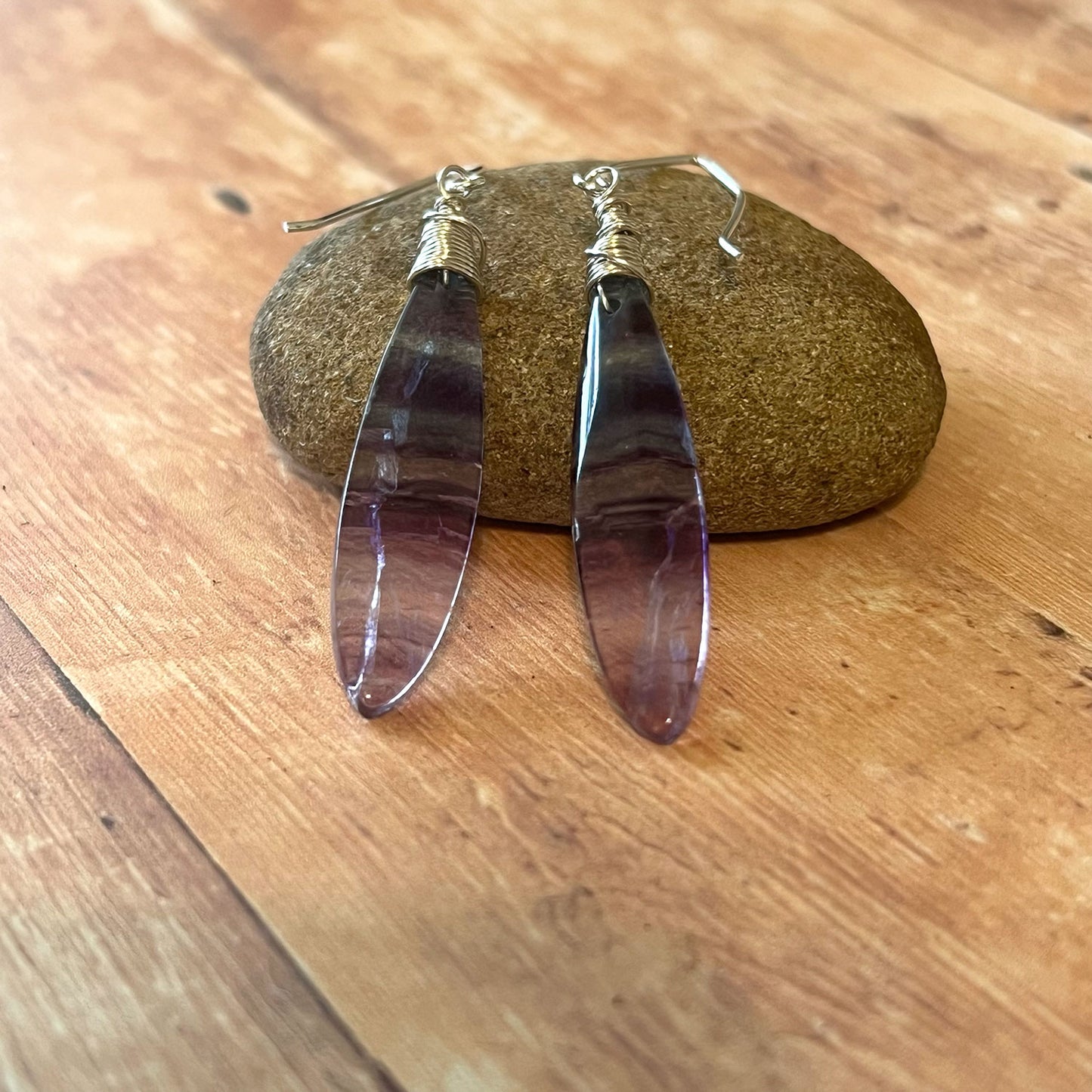 GEMSTONE LONG DROP EARRINGS - TALISMAN JEWELRY