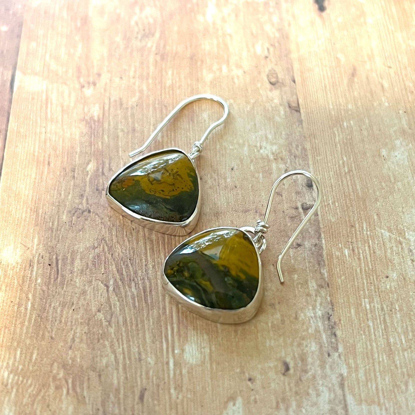 STERLING SILVER IMPERIAL JASPER EARRINGS - MOTHER EARTH TALISMAN