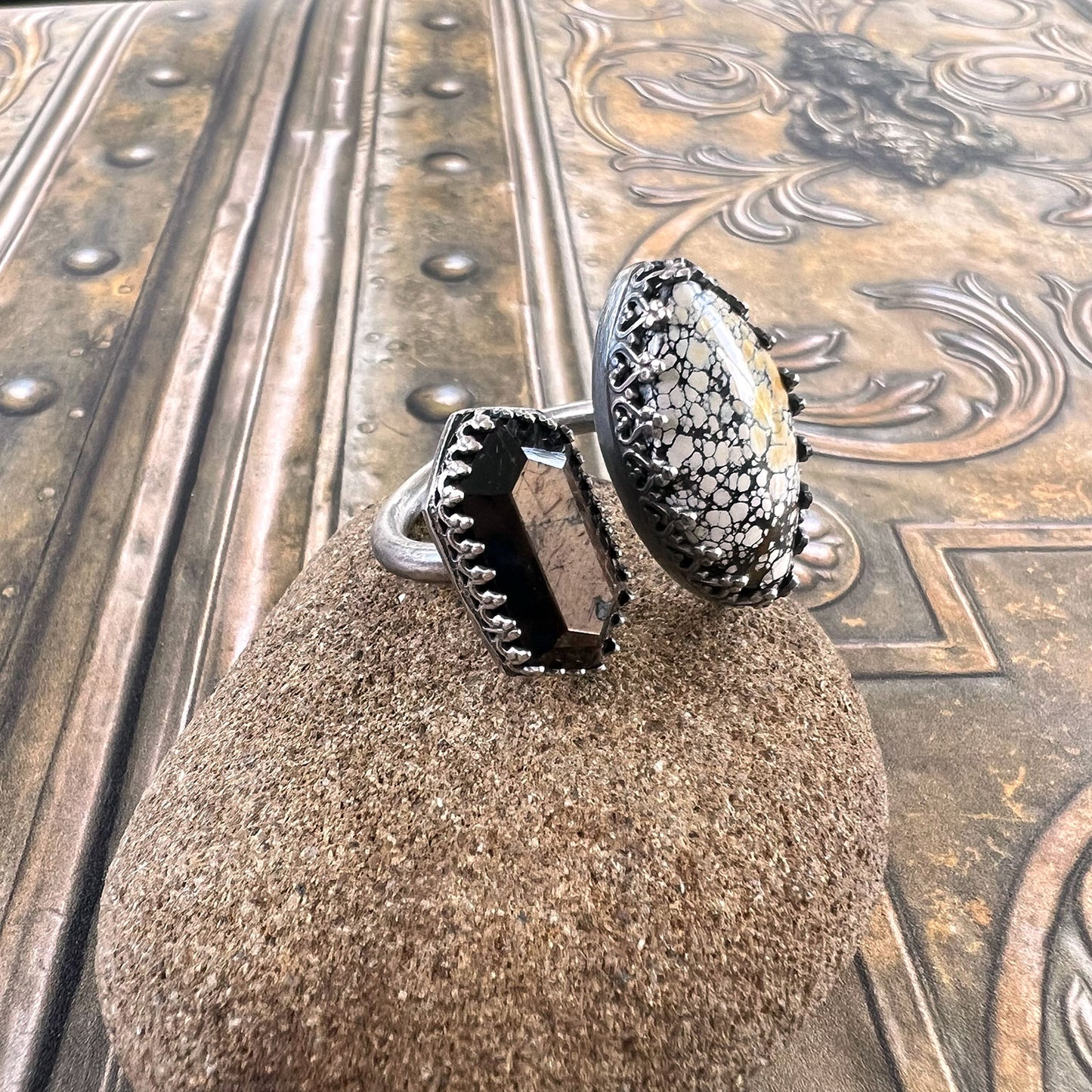 STERLING SILVER IVORY CREEK VARISCITE CHOCOLATE SAPPHPIRE RING - JOYFUL TALISMAN
