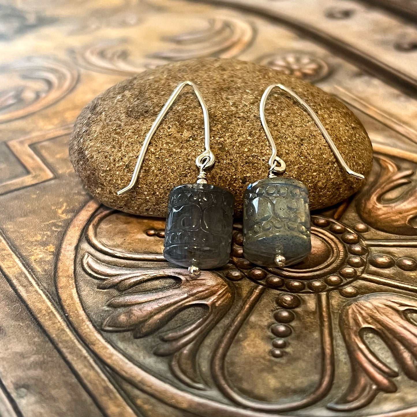 STERLING SILVER LABRADORITE EARRINGS - ORIGINALITY TALISMAN