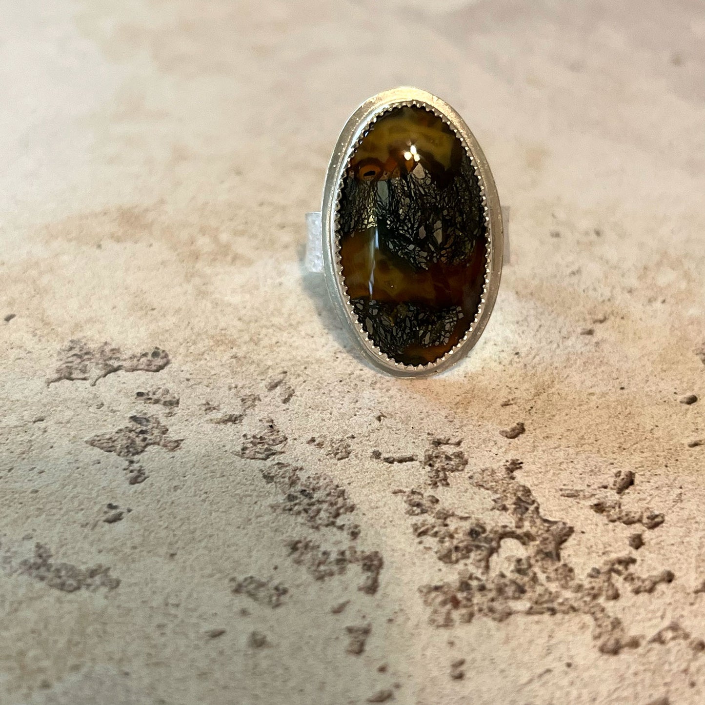 STERLING SILVER MARCASITE OVAL RING - EQUALITY TALISMAN