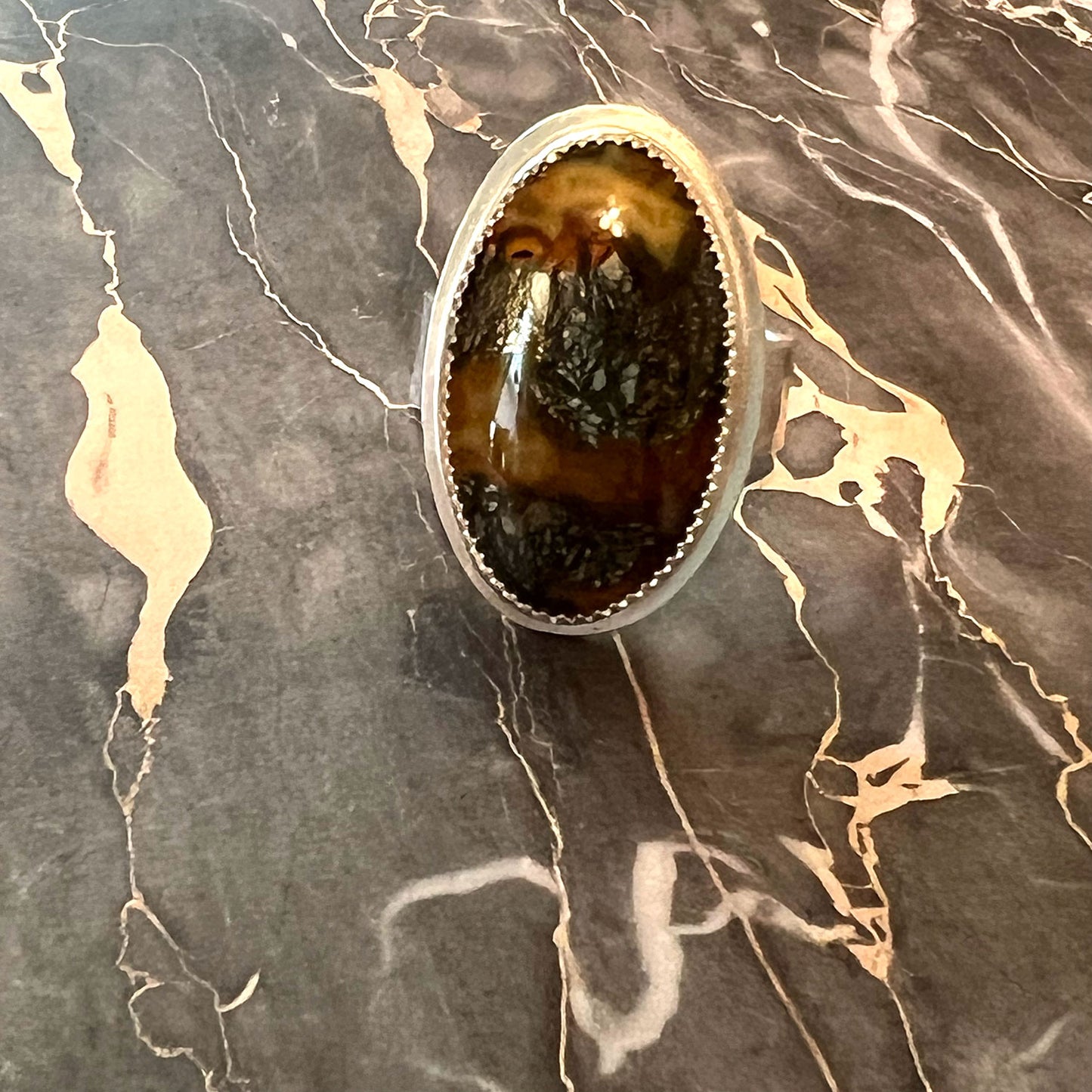 STERLING SILVER MARCASITE OVAL RING - EQUALITY TALISMAN