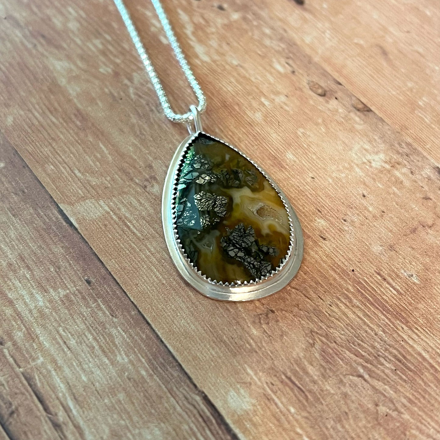 STERLING SILVER MARCASITE TEARDROP NECKLACE - EQUALITY TALISMAN