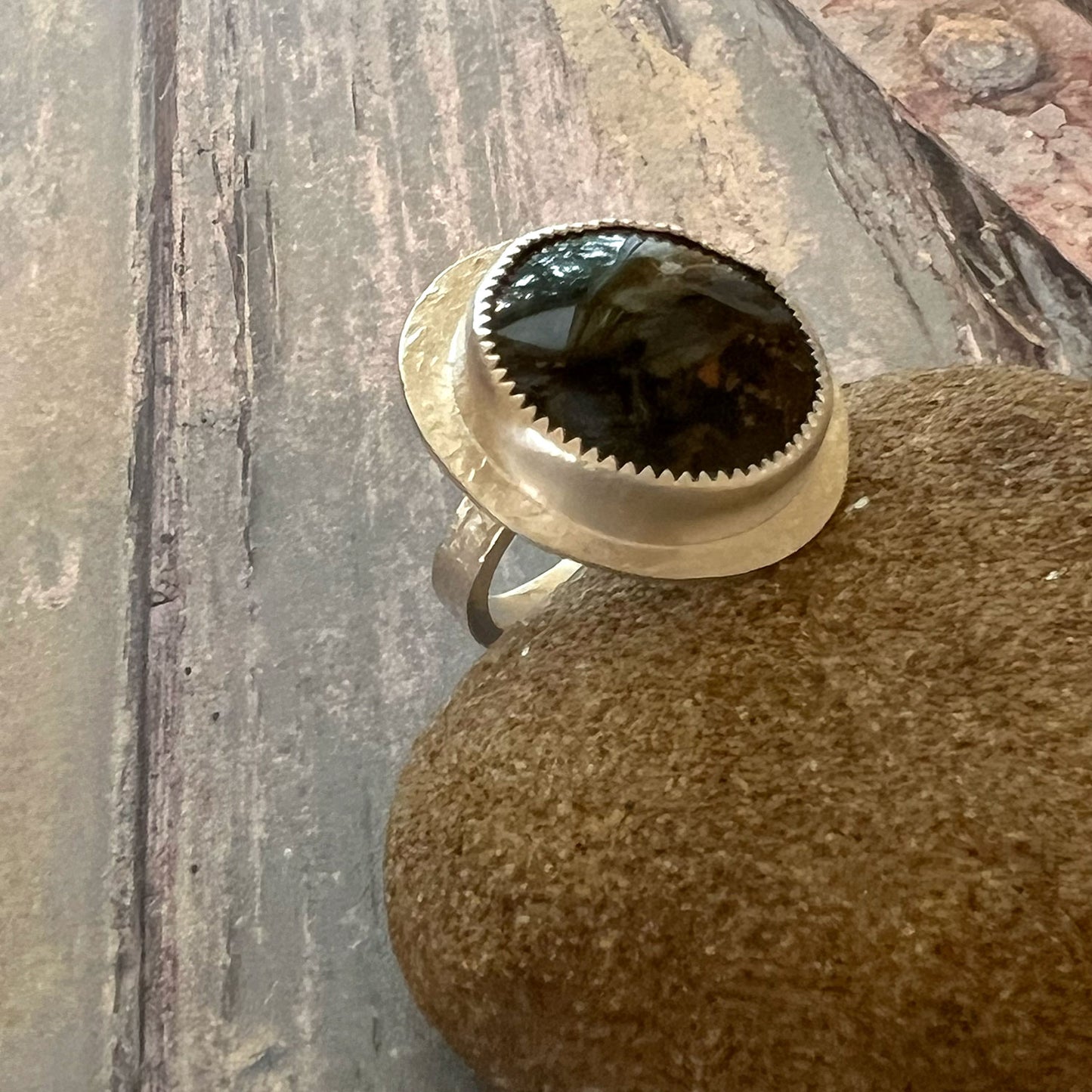 STERLING SILVER PIETERSITE RINGS - CLEANSING STORM TALISMAN