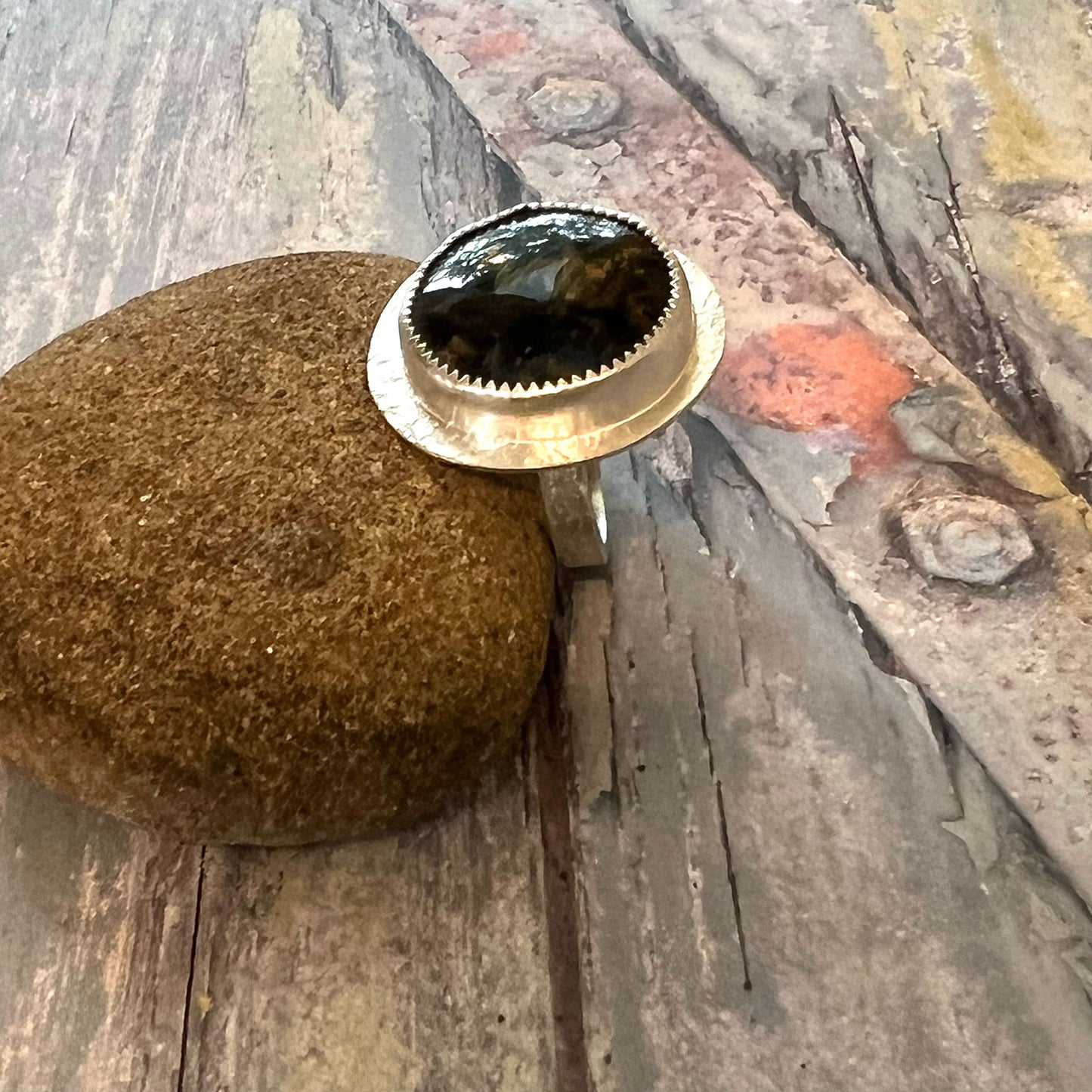 STERLING SILVER PIETERSITE RINGS - CLEANSING STORM TALISMAN