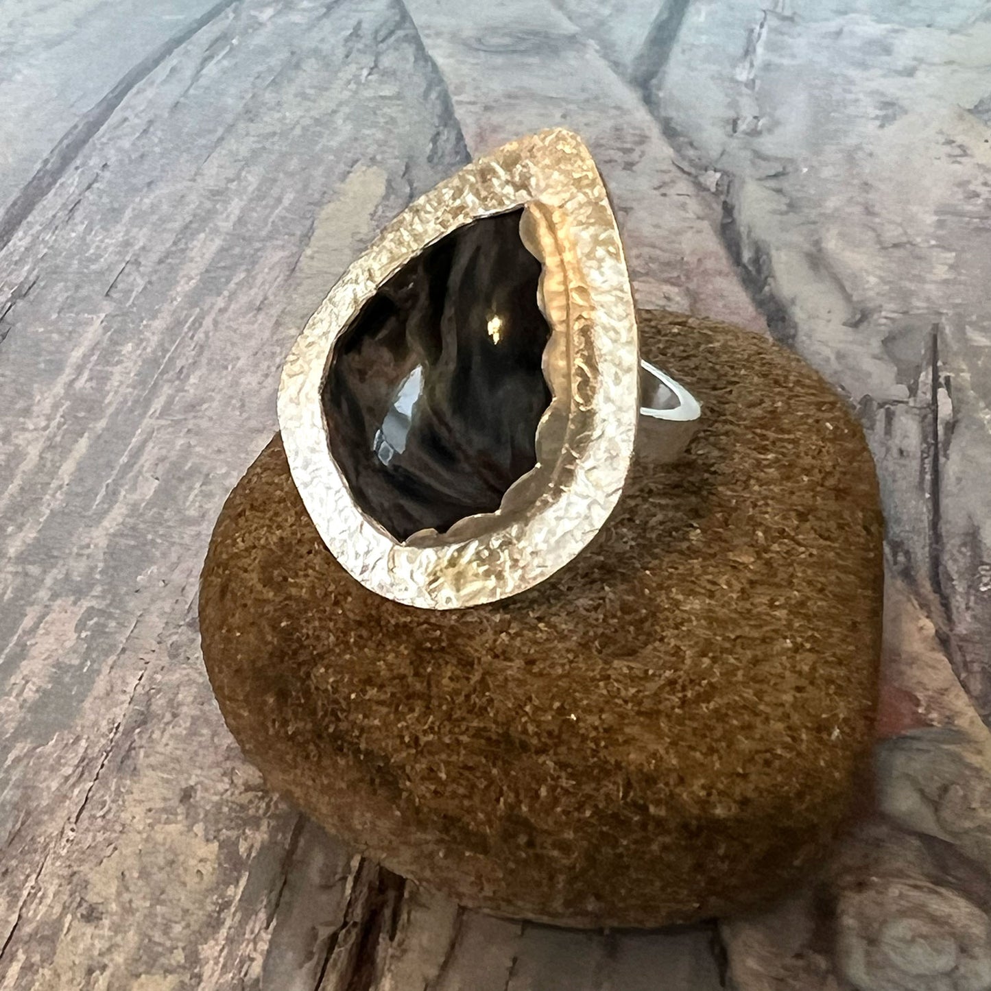 STERLING SILVER PIETERSITE RINGS - CLEANSING STORM TALISMAN