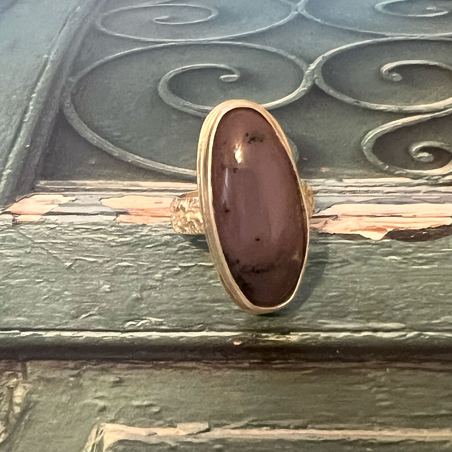 STERLING SILVER PURPLE CHALCEDONY RING - GOOD WILL TALISMAN