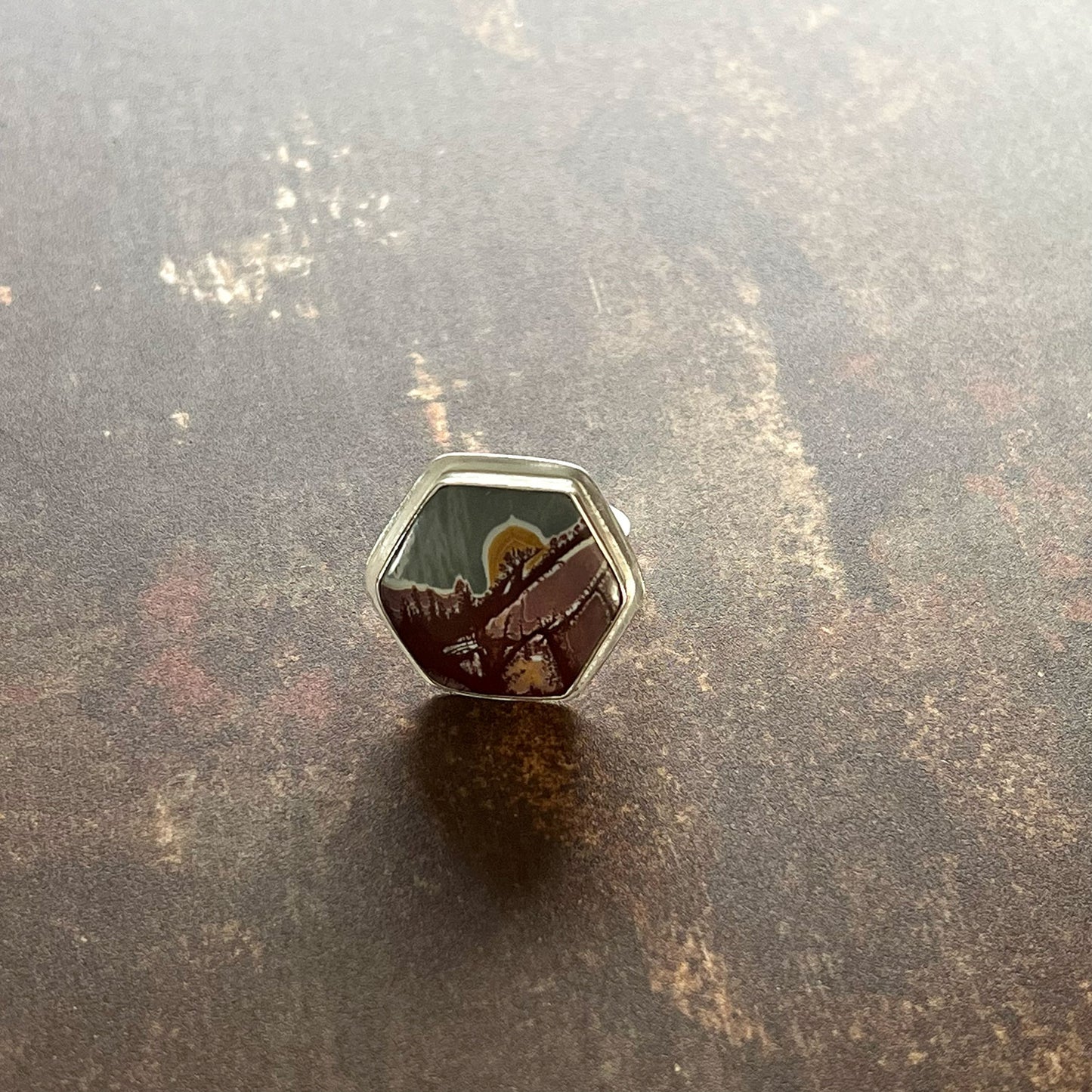 STERLING SILVER SONORAN DENDRITIC RHYOLITE RINGS - PROGRESS TALISMAN