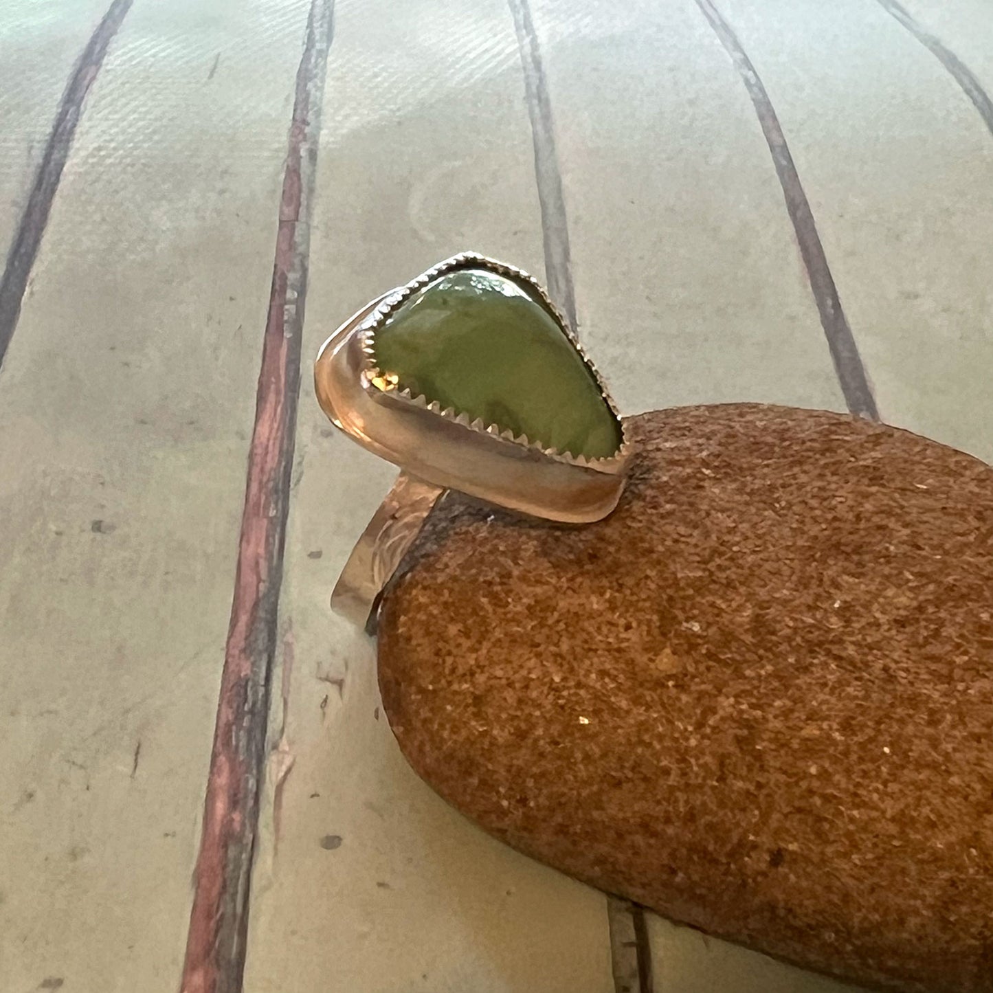 STERLING SILVER VARISCITE RING - JOYFUL TALISMAN