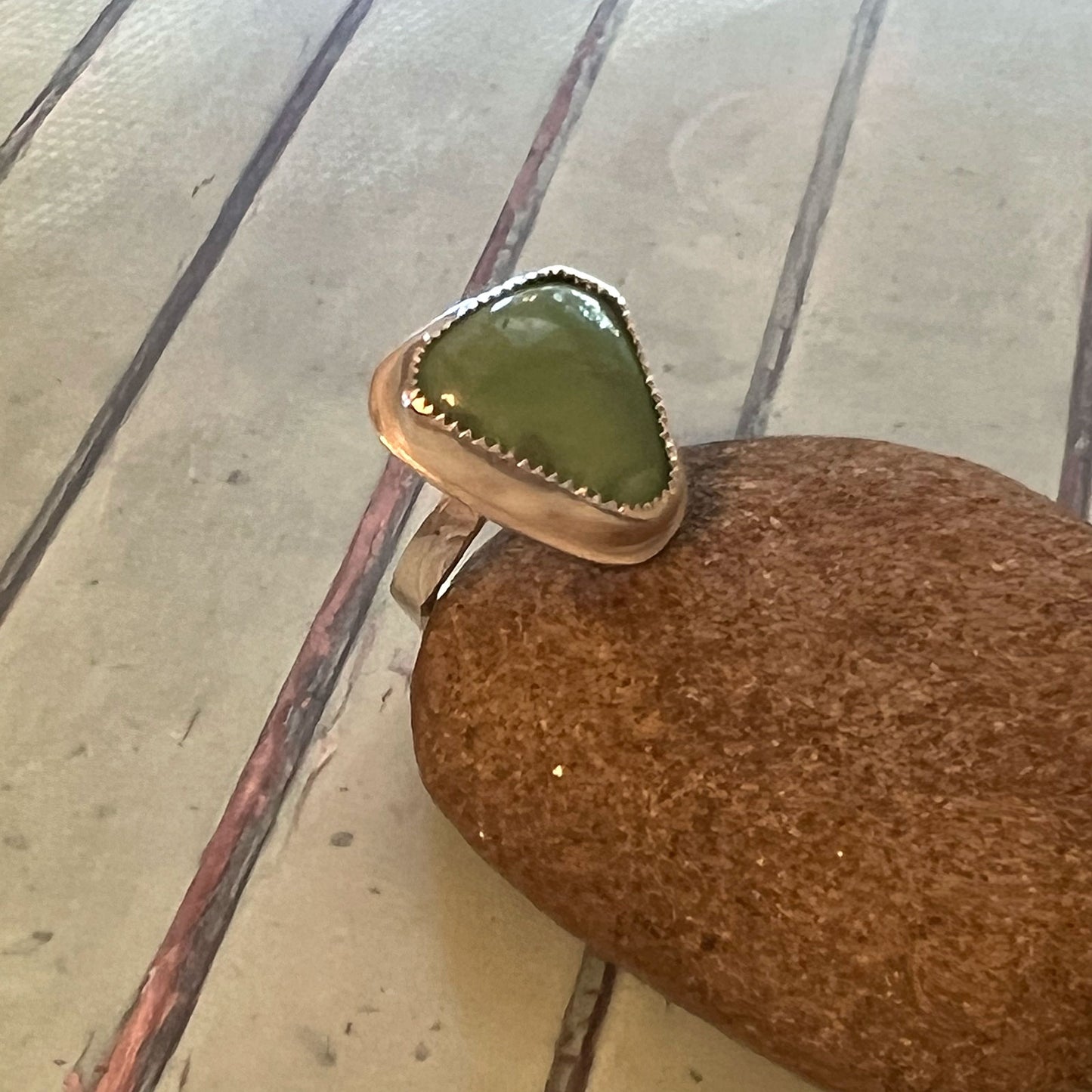STERLING SILVER VARISCITE RING - JOYFUL TALISMAN