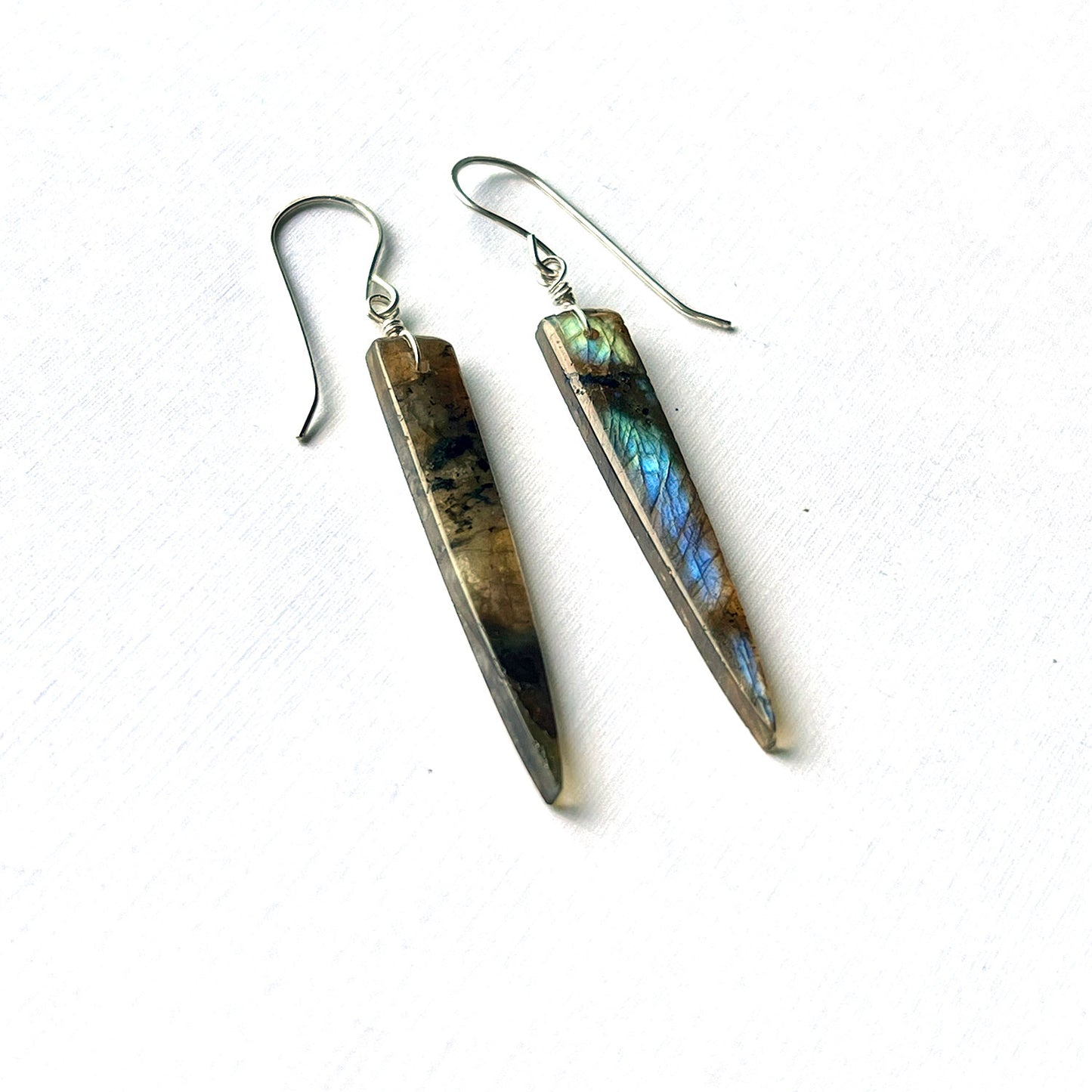 STERLING SILVER LABRADORITE EARRINGS - ORIGINALITY TALISMAN