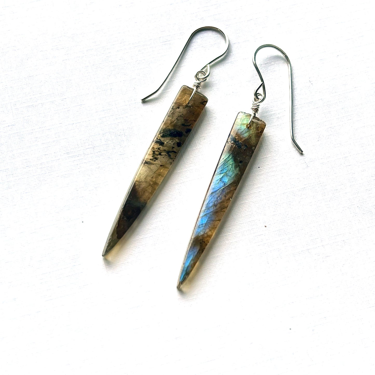 STERLING SILVER LABRADORITE EARRINGS - ORIGINALITY TALISMAN