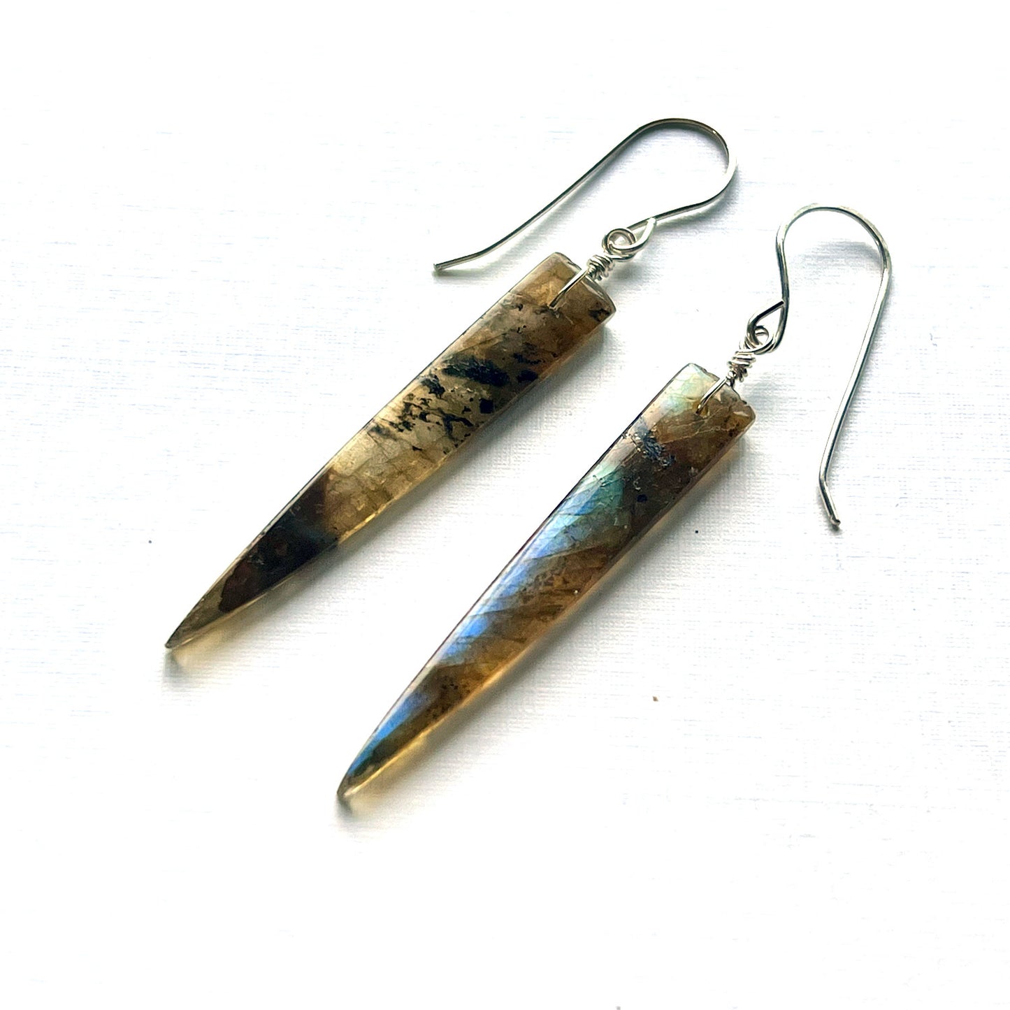 STERLING SILVER LABRADORITE EARRINGS - ORIGINALITY TALISMAN