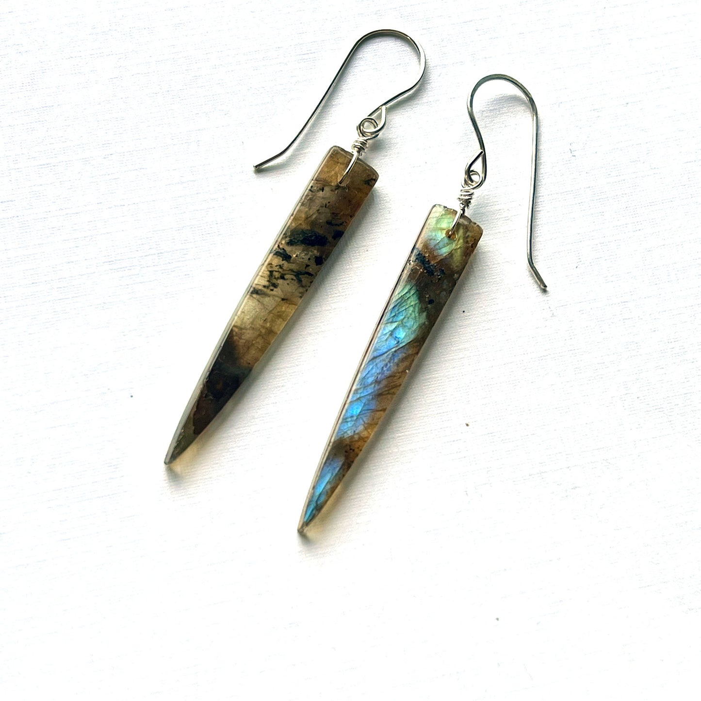 STERLING SILVER LABRADORITE EARRINGS - ORIGINALITY TALISMAN
