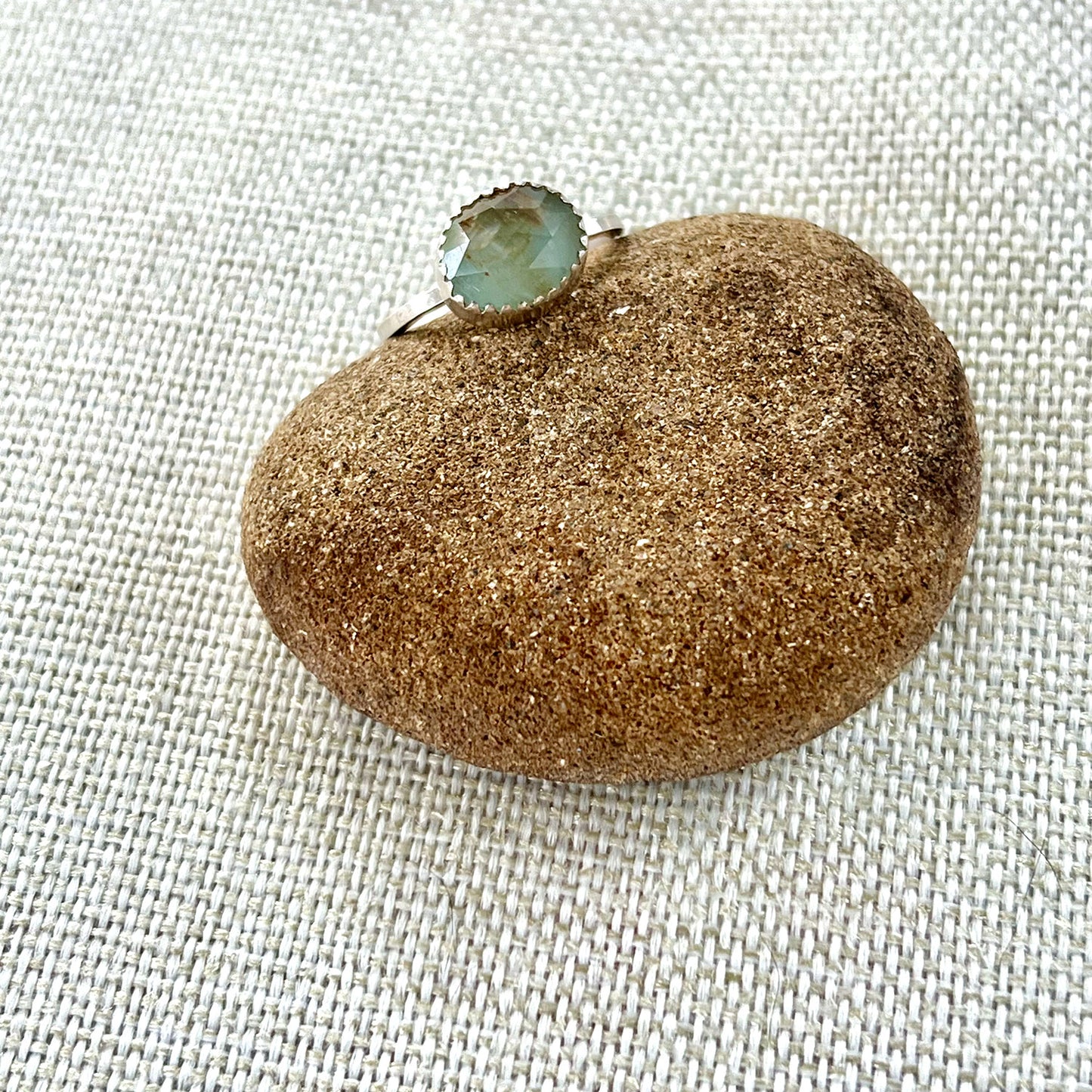 STERLING SILVER AQUAMARINE RING - SEA SPIRIT TALISMAN