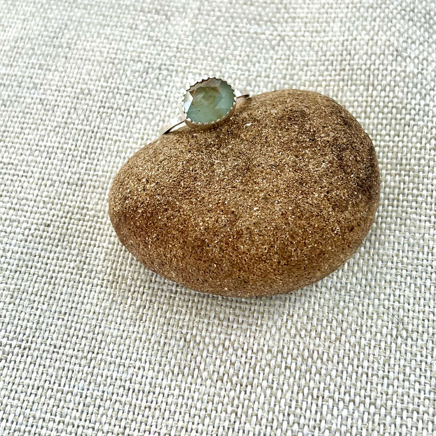 STERLING SILVER AQUAMARINE RING - SEA SPIRIT TALISMAN