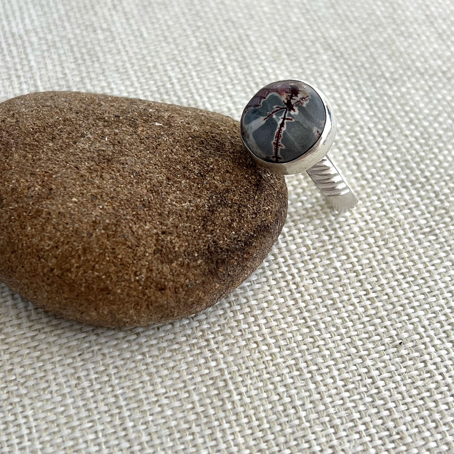 STERLING SILVER SONORAN DENDRITIC RHYOLITE RINGS - PROGRESS TALISMAN