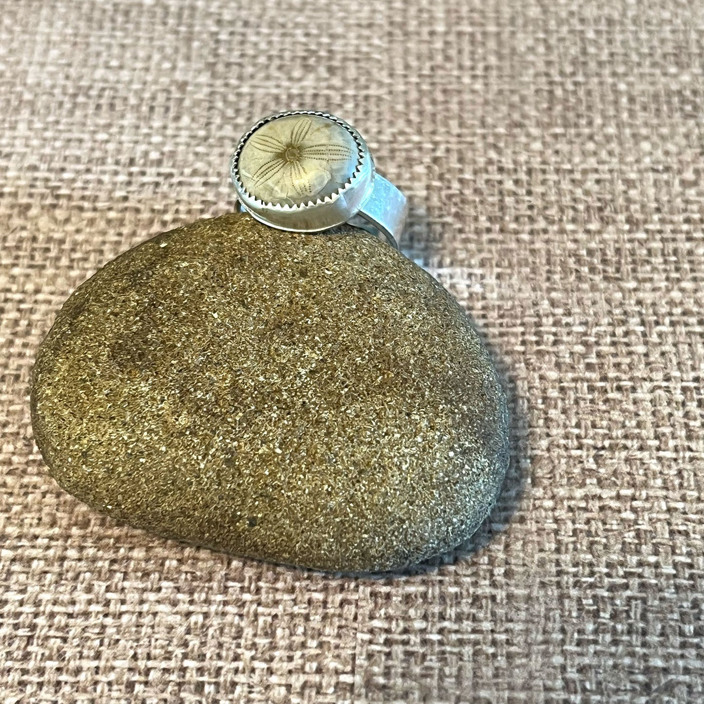 STERLING SILVER STARFISH FOSSIL JEWELRY - SEA SPIRIT TALISMAN