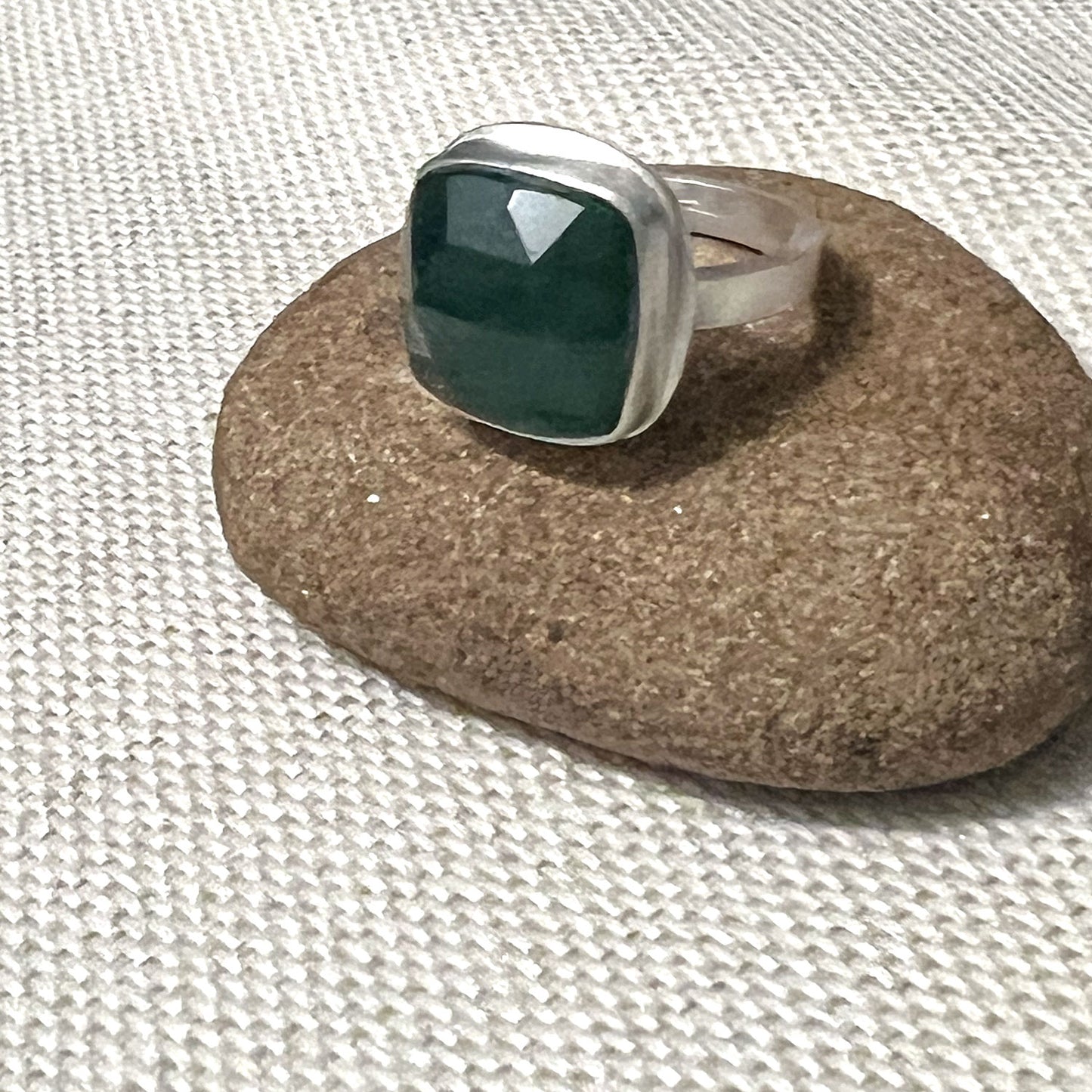 STERLING SILVER EMERALD RING - LOVE AND FRIENDSHIP TALISMAN