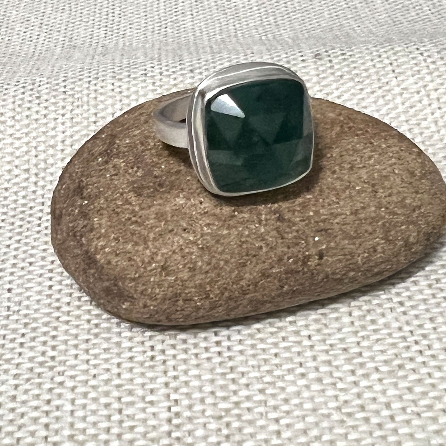 STERLING SILVER EMERALD RING - LOVE AND FRIENDSHIP TALISMAN