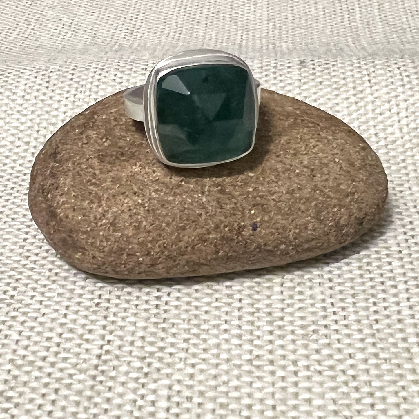 STERLING SILVER EMERALD RING - LOVE AND FRIENDSHIP TALISMAN