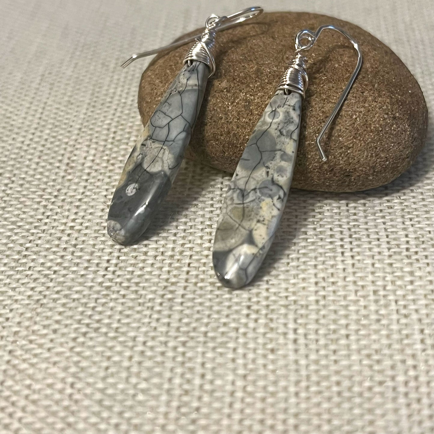 GEMSTONE LONG DROP EARRINGS - TALISMAN JEWELRY