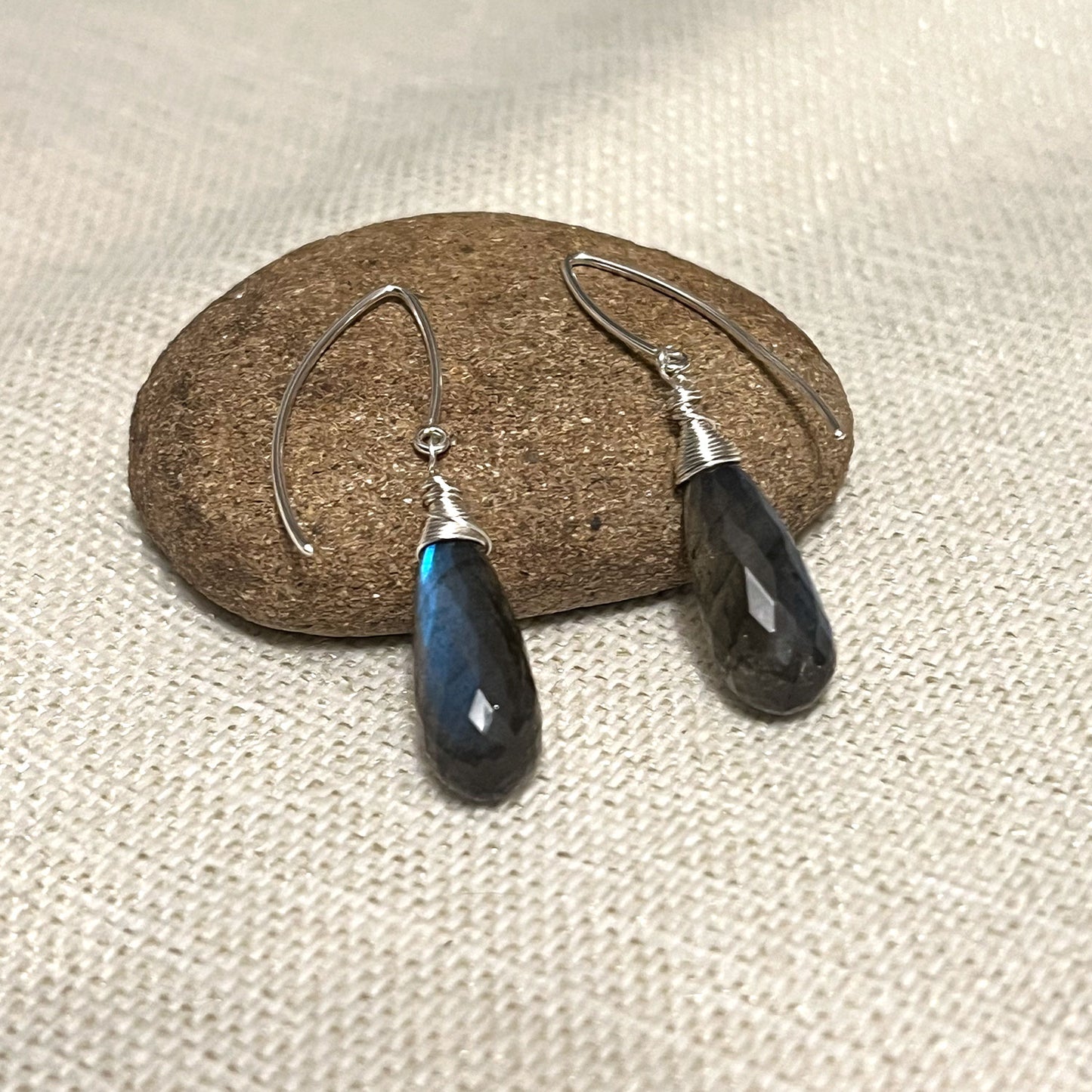 STERLING SILVER LABRADORITE EARRINGS - ORIGINALITY TALISMAN