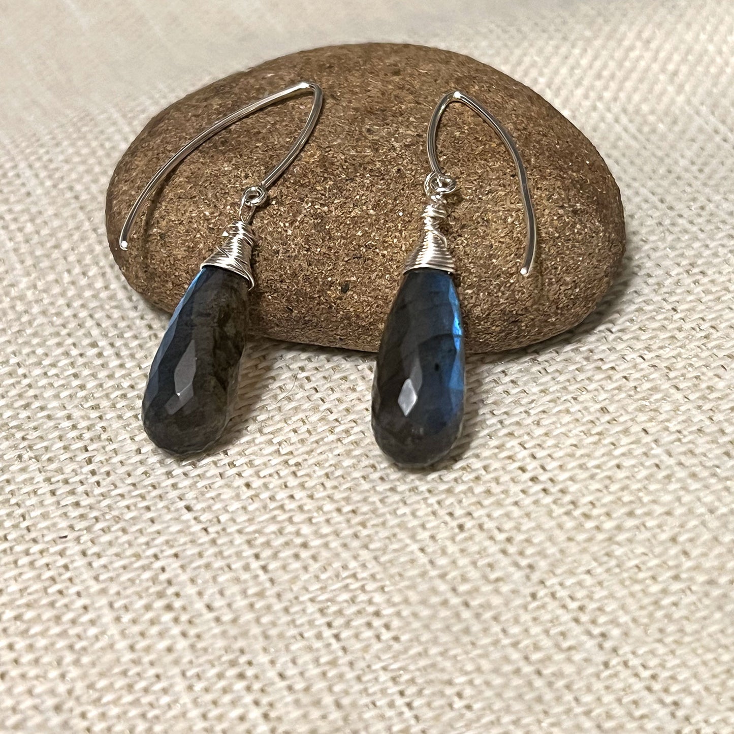 STERLING SILVER LABRADORITE EARRINGS - ORIGINALITY TALISMAN