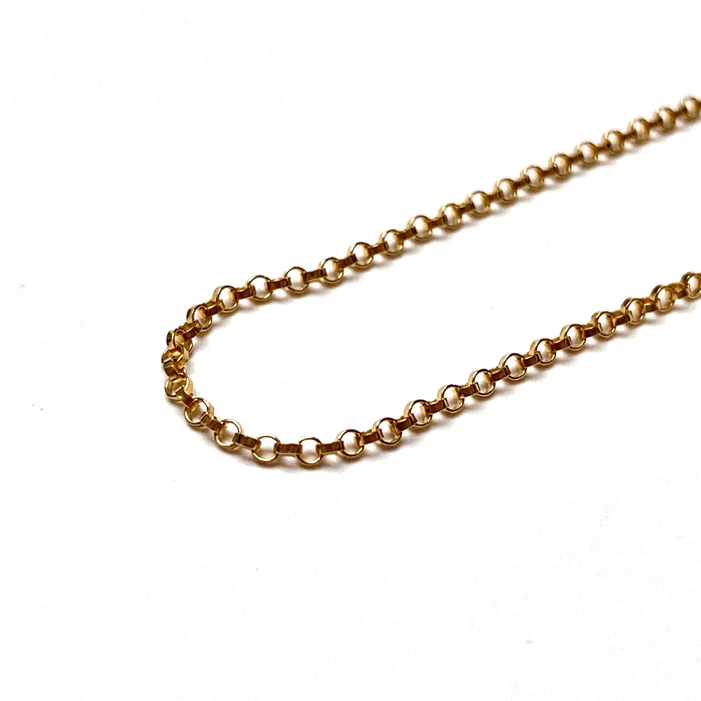 GOLD FILLED ROLLO CHAIN NECKLACE 1.25MM 16 INCHES