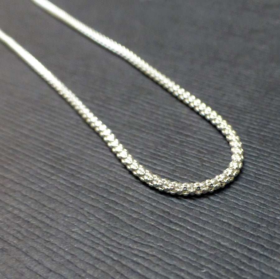 STERLING SILVER POP CHAIN 1.50MM 18 INCHES. 22 INCHES