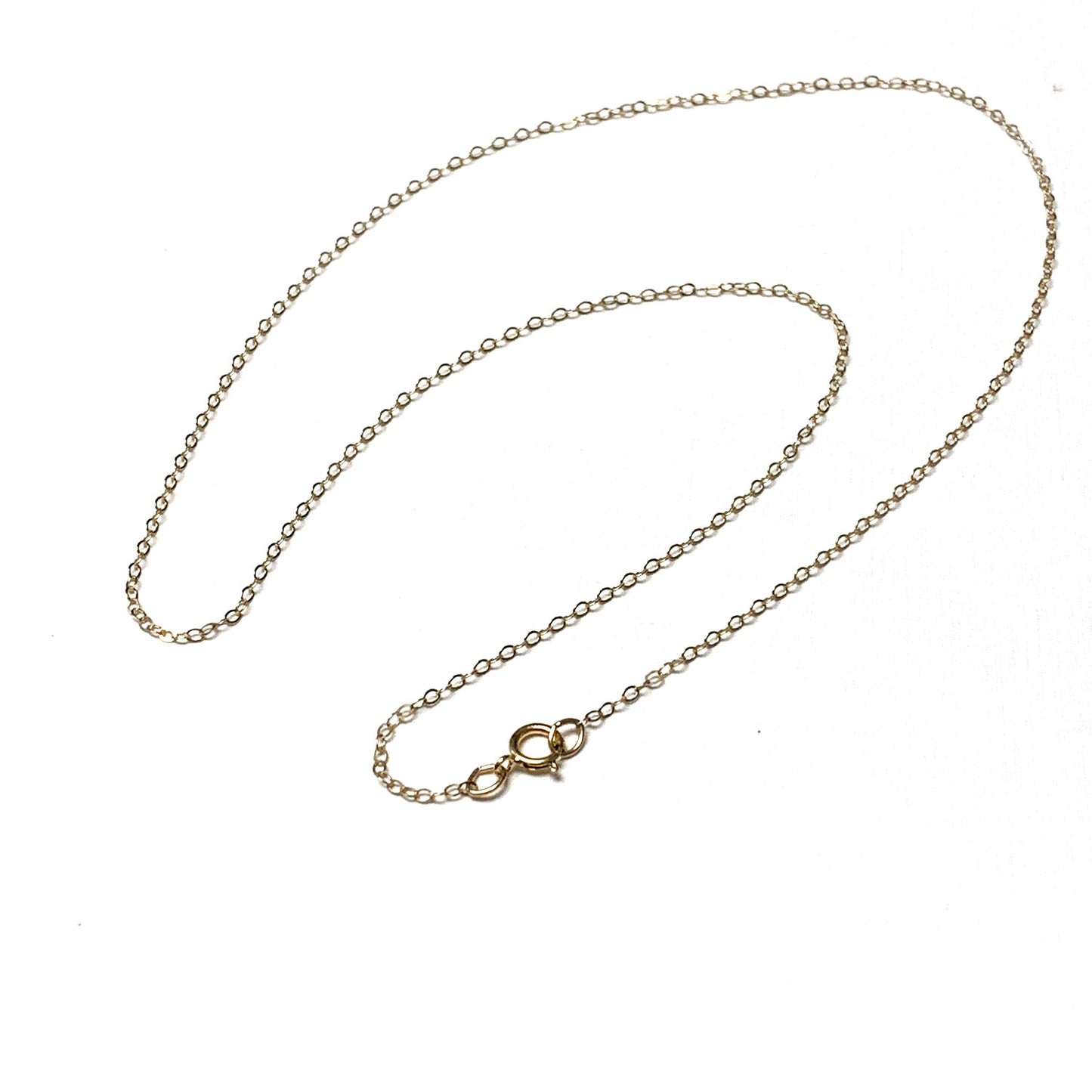 GOLD FILLED FLAT CABLE CHAIN NECKLACE 16, 18, 20 INCHES