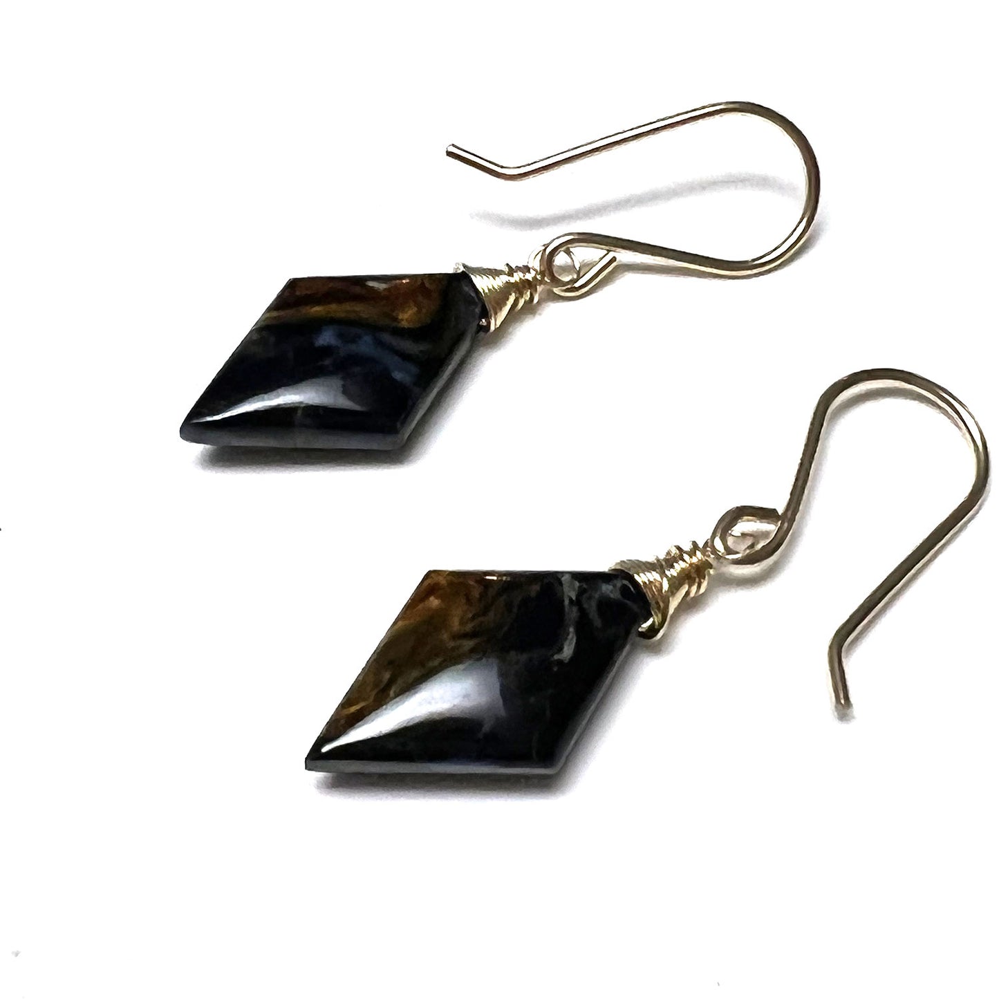 PIETERSITE DIAMOND DROP EARRINGS - CLEANSING STORM TALISMAN