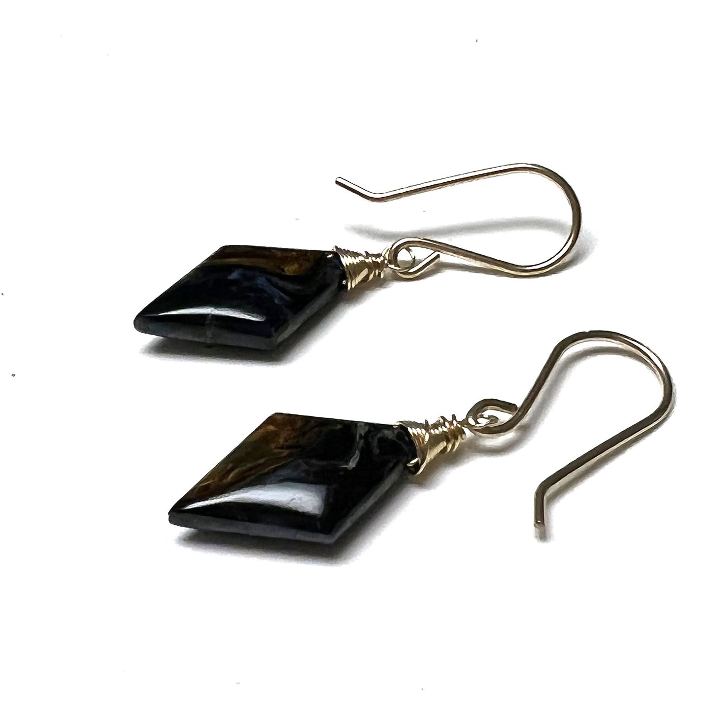 PIETERSITE DIAMOND DROP EARRINGS - CLEANSING STORM TALISMAN