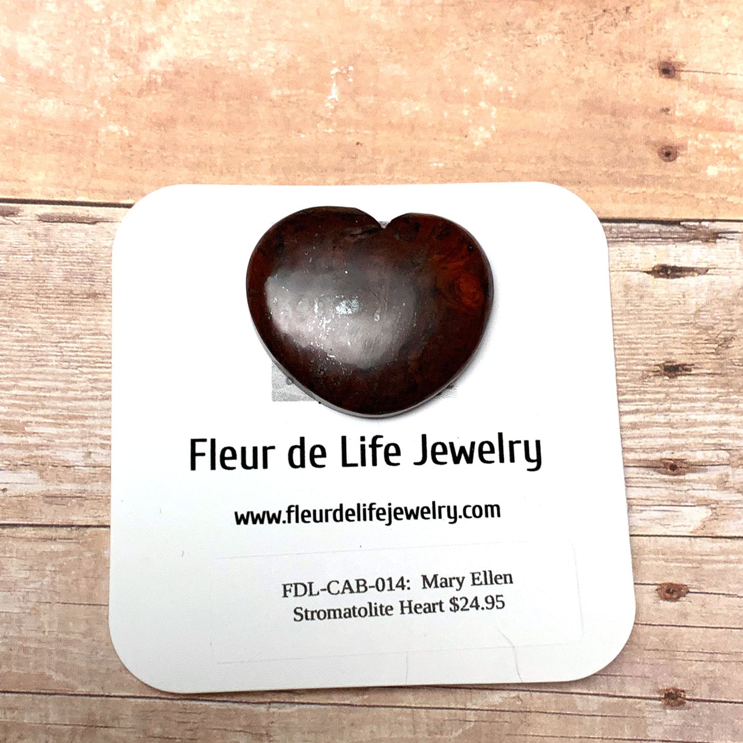 MARY ELLEN JASPER HEART CABOCHON. DEEP RED. 34MM x 26MM x 4MM.