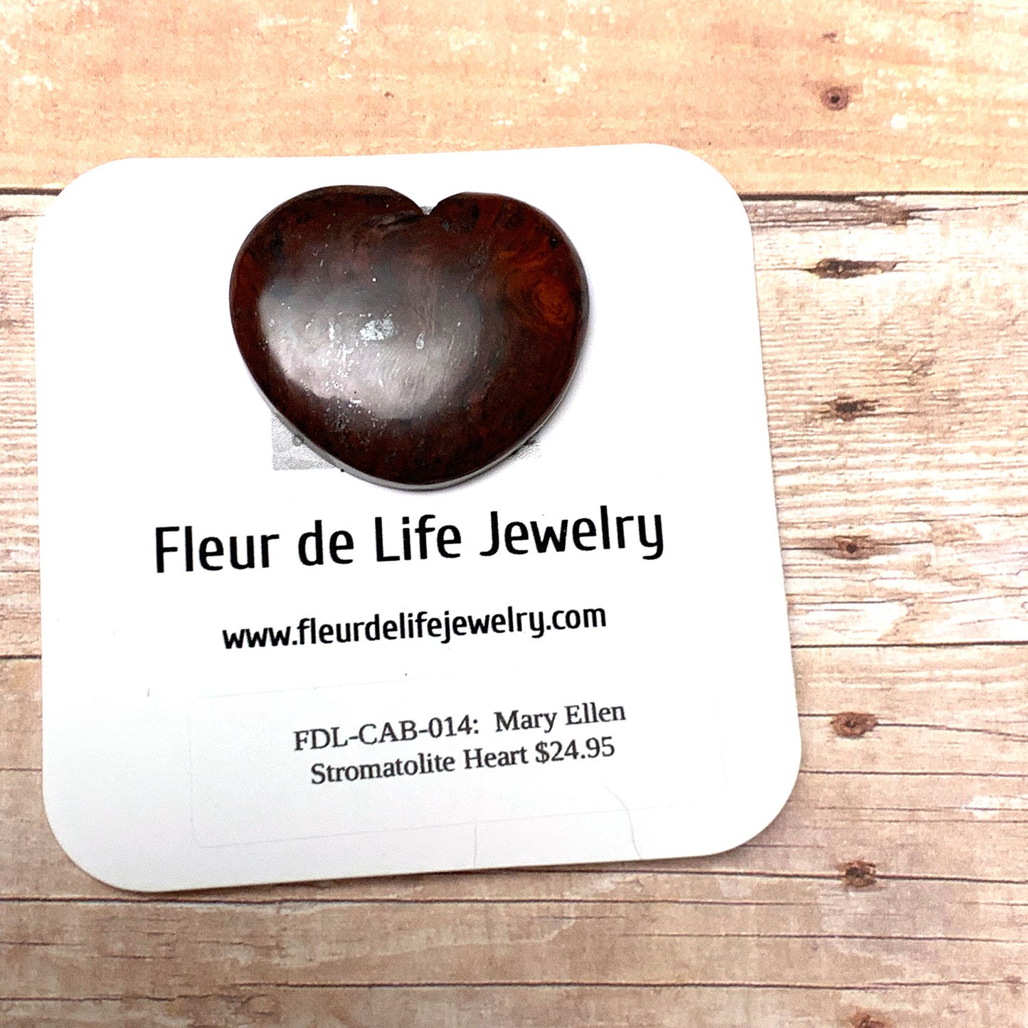 MARY ELLEN JASPER HEART CABOCHON. DEEP RED. 34MM x 26MM x 4MM.