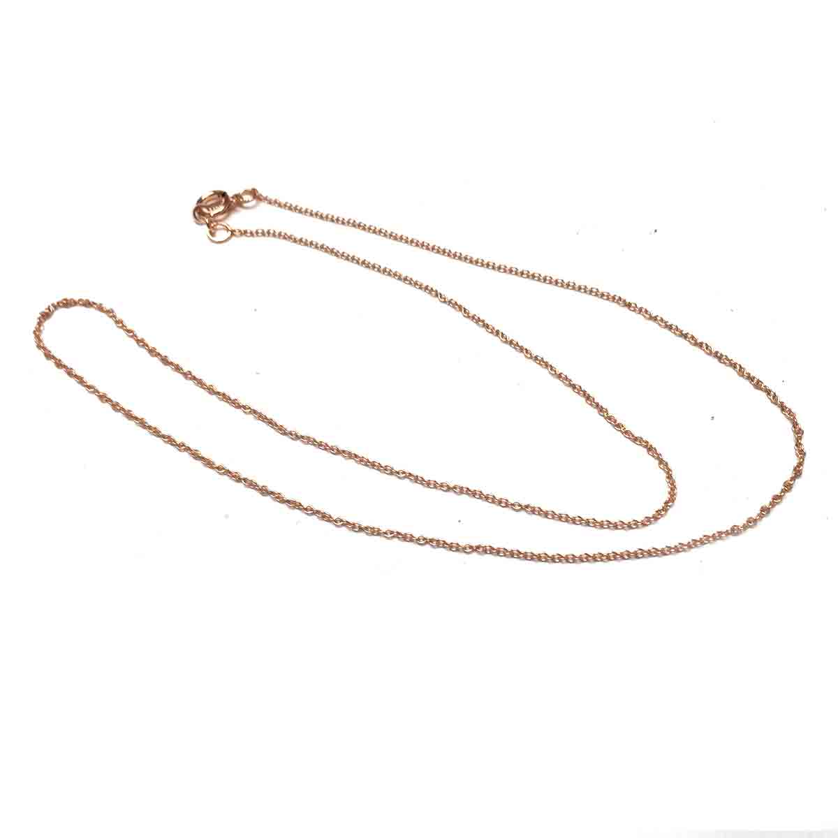 ROSE GOLD FILLED CABLE CHAIN NECKLACE 1.1MM 16 INCHES
