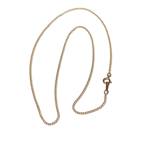 ROSE GOLD FILLED CURB CHAIN NECKLACE 18 INCHES