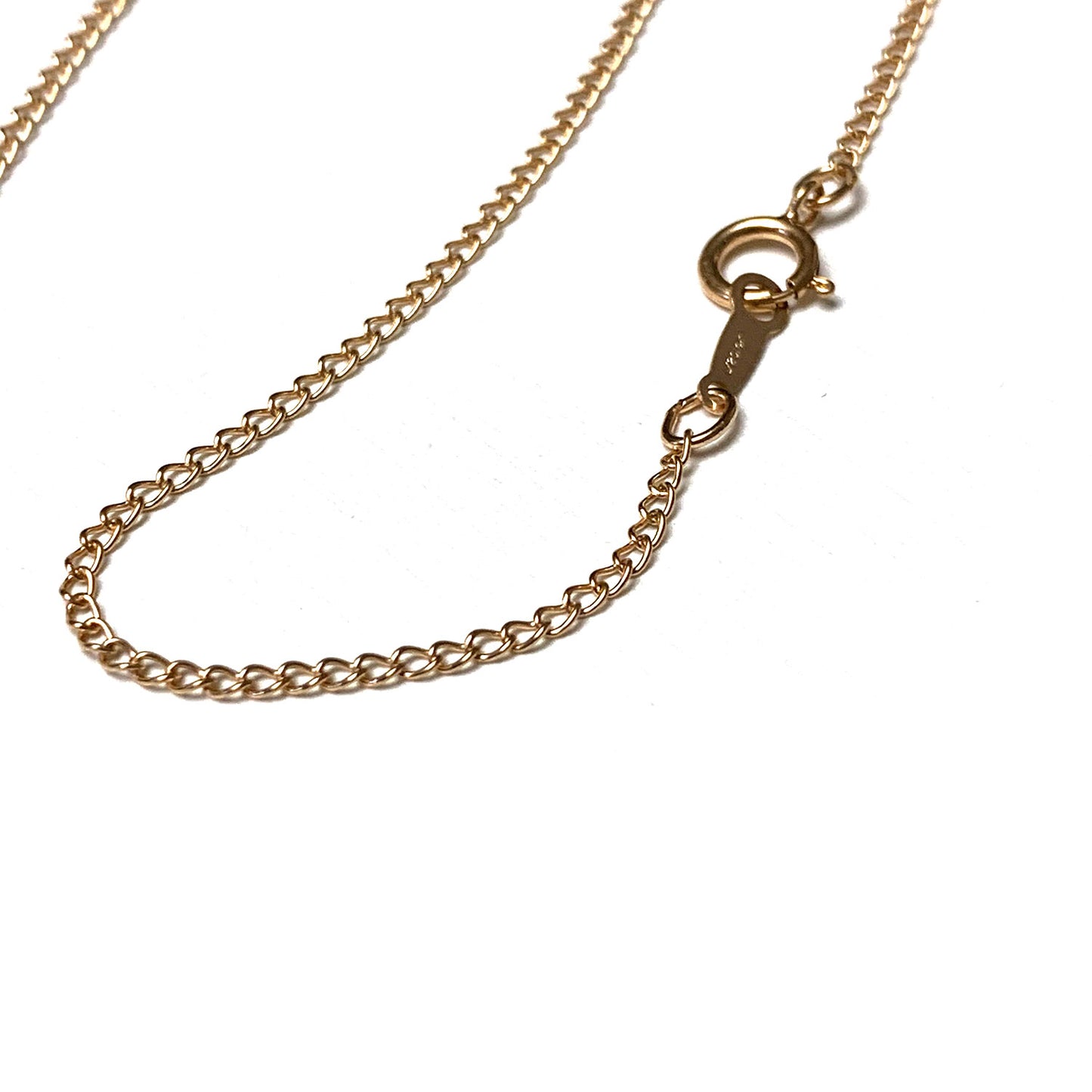 ROSE GOLD FILLED CURB CHAIN NECKLACE 18 INCHES