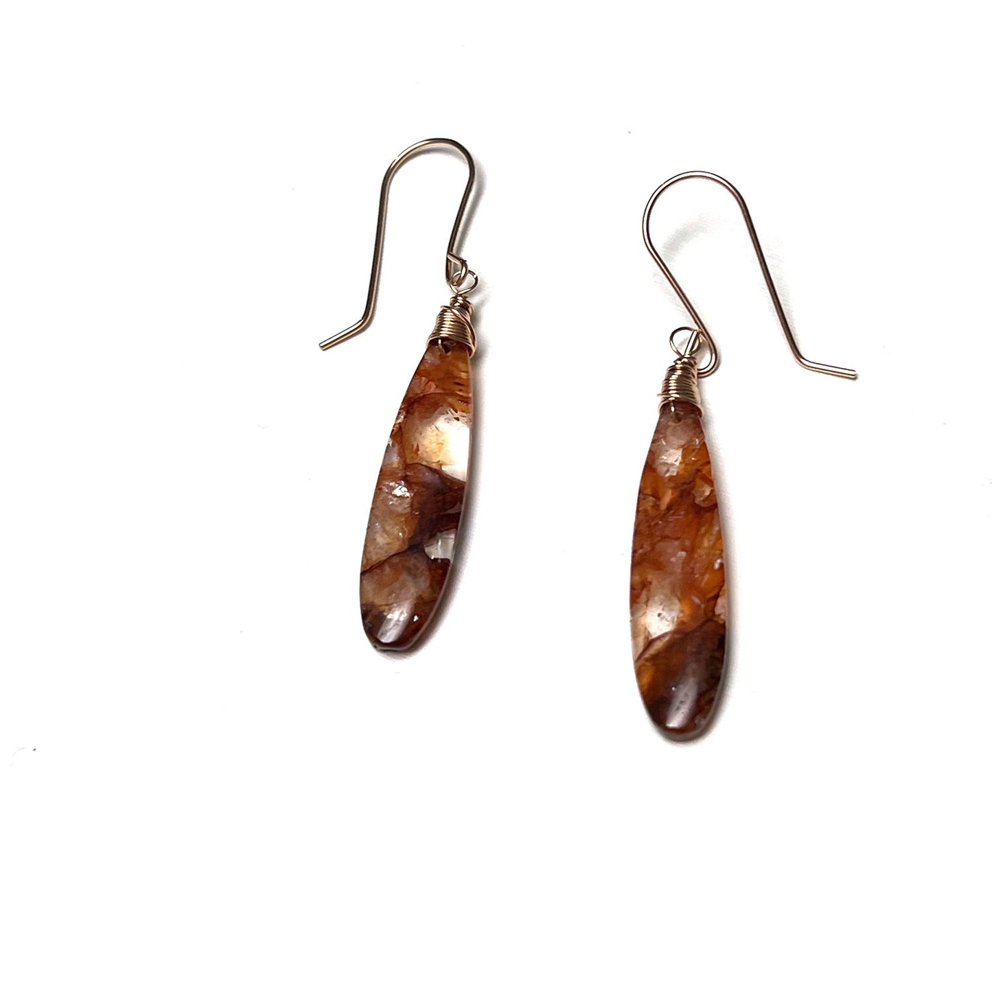 GEMSTONE LONG DROP EARRINGS - TALISMAN JEWELRY