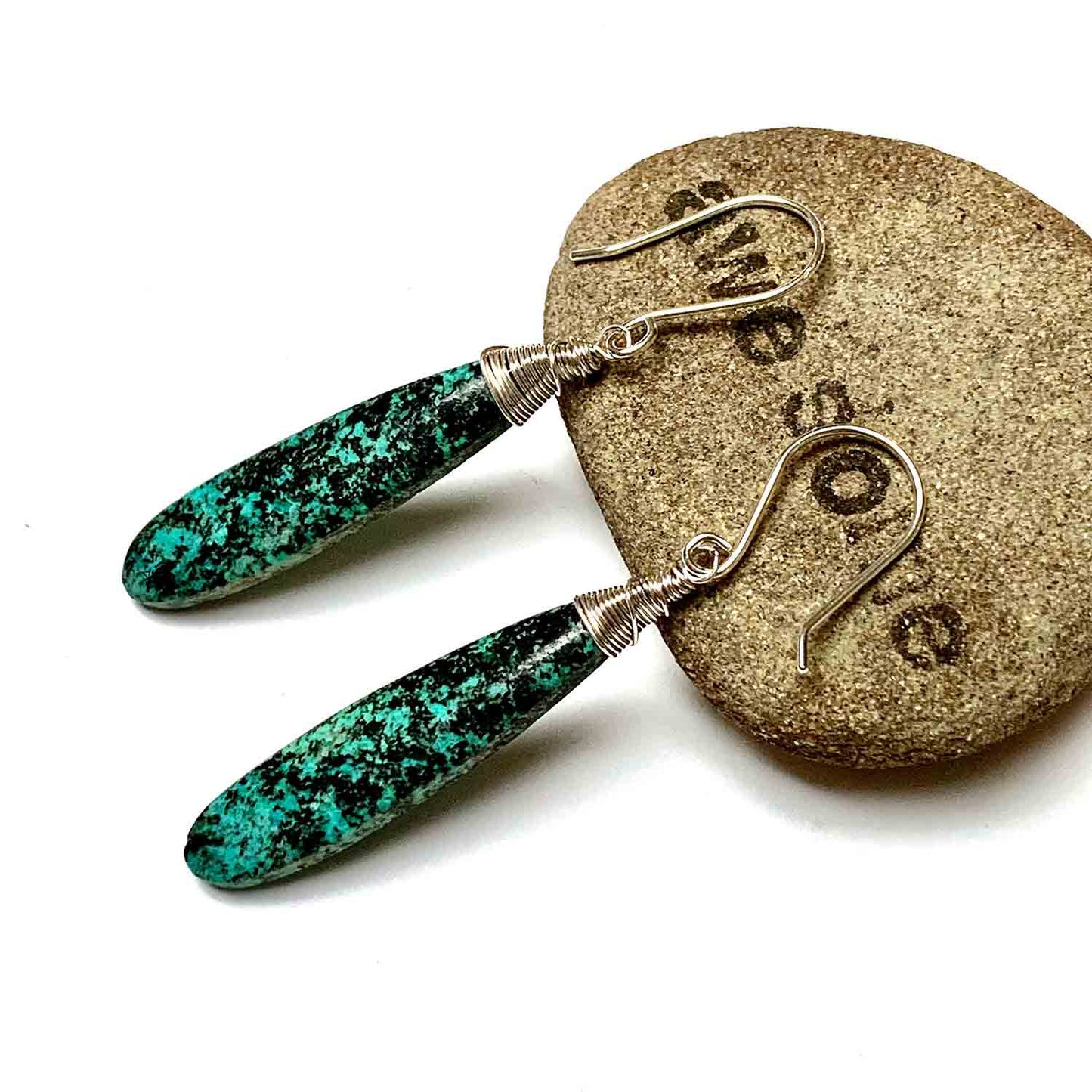 GEMSTONE LONG DROP EARRINGS - TALISMAN JEWELRY