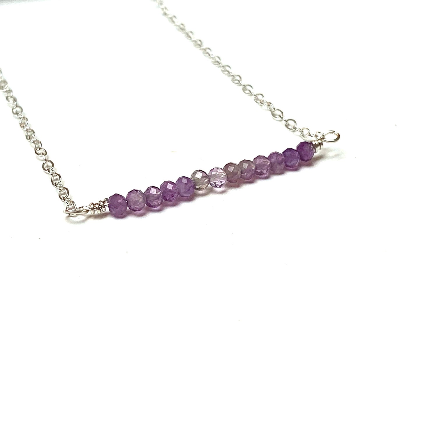 GEMSTONE BAR NECKLACE - GEMSTONE TALISMAN NECKLACES