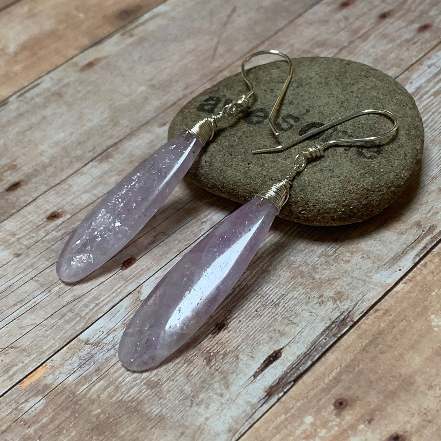 GEMSTONE LONG DROP EARRINGS - TALISMAN JEWELRY