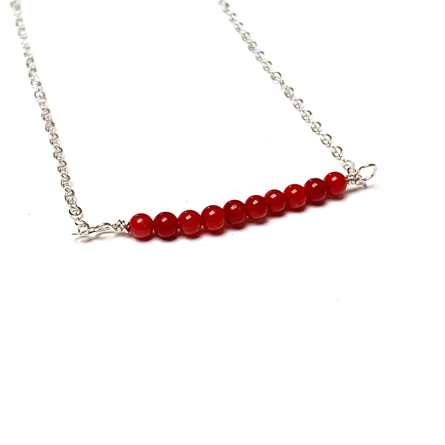 GEMSTONE BAR NECKLACE - GEMSTONE TALISMAN NECKLACES